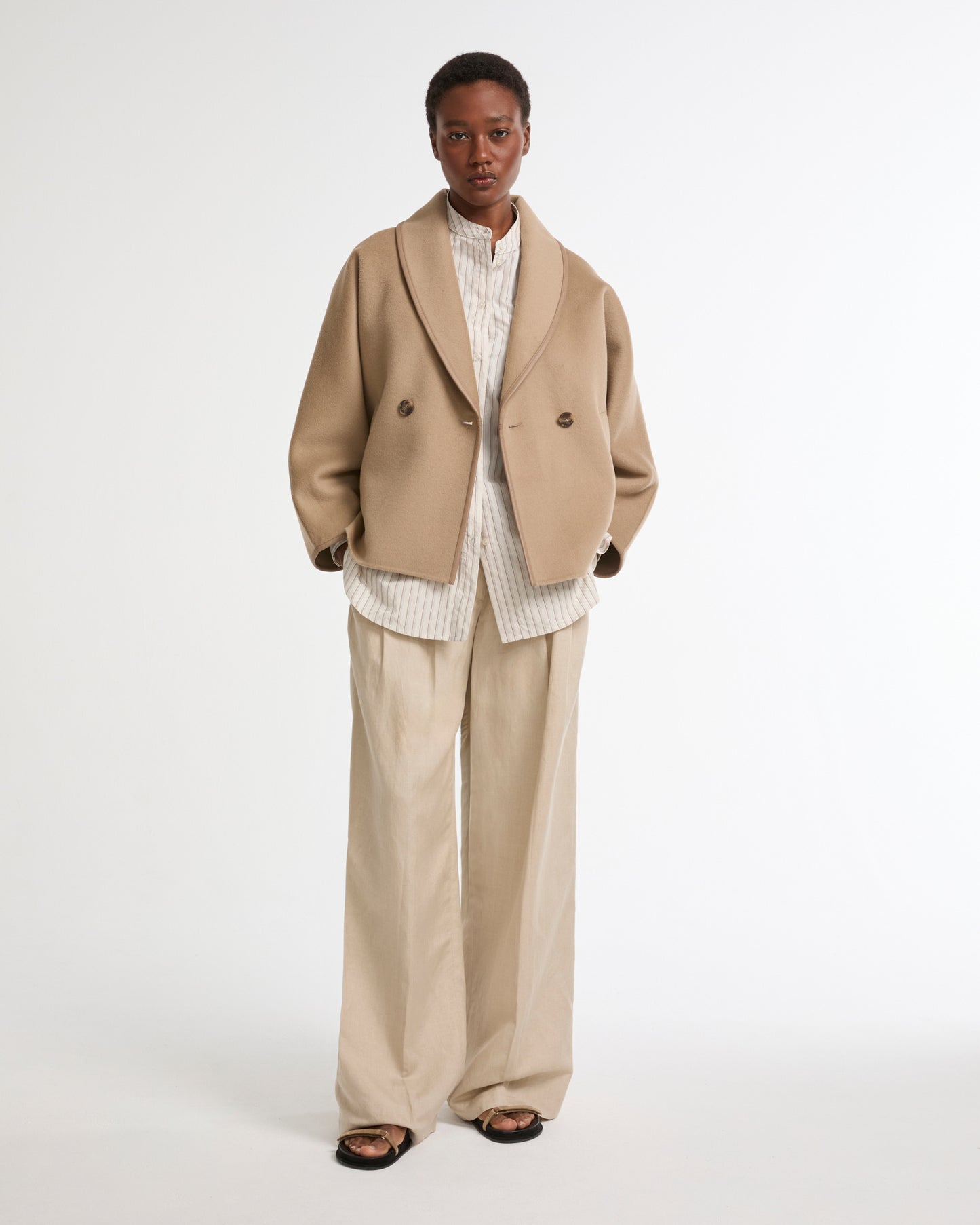 Double-sided cashmere-blend pea coat -Yves Salomon - New spring summer collection
