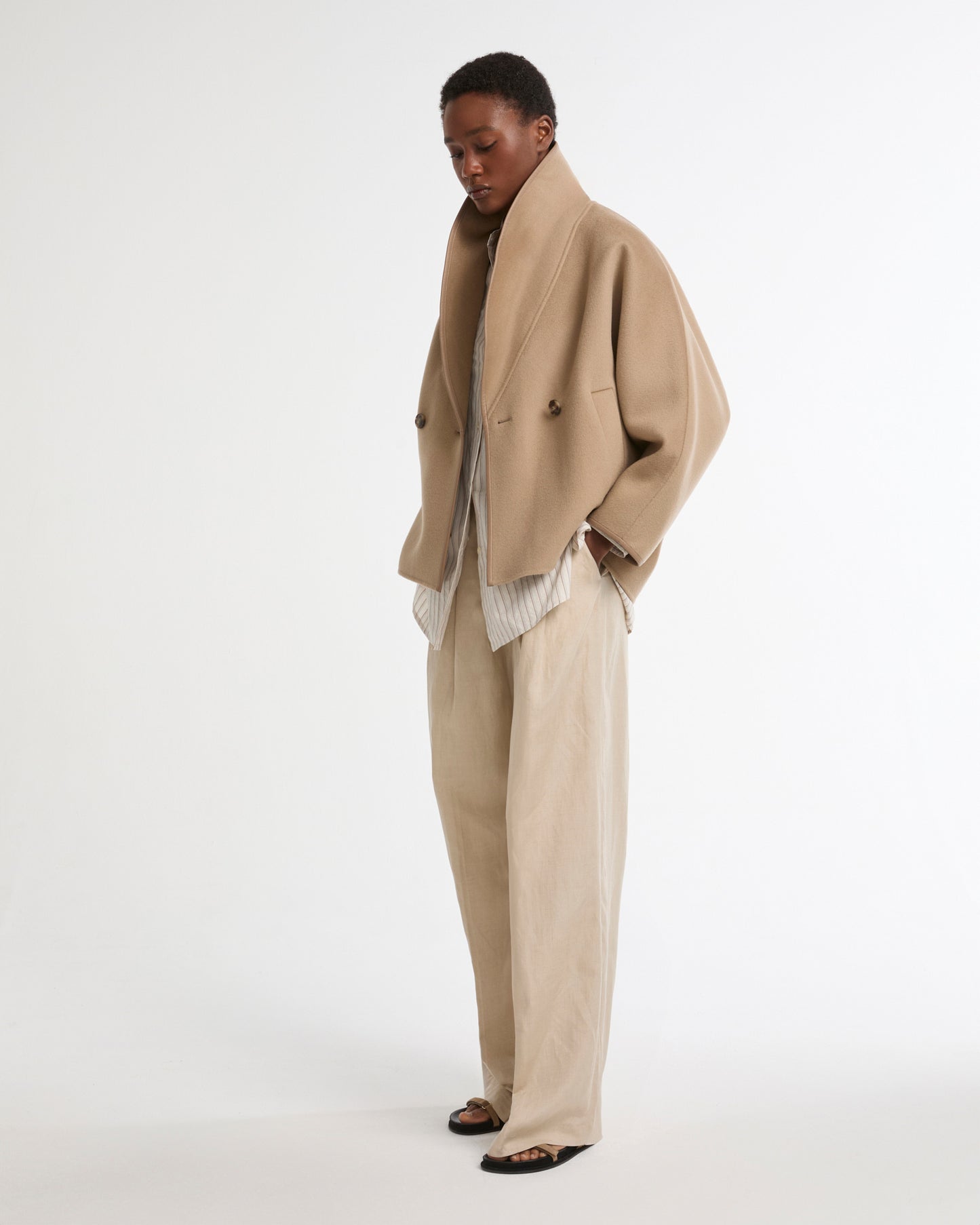 Double-sided cashmere-blend pea coat -Yves Salomon - New spring summer collection
