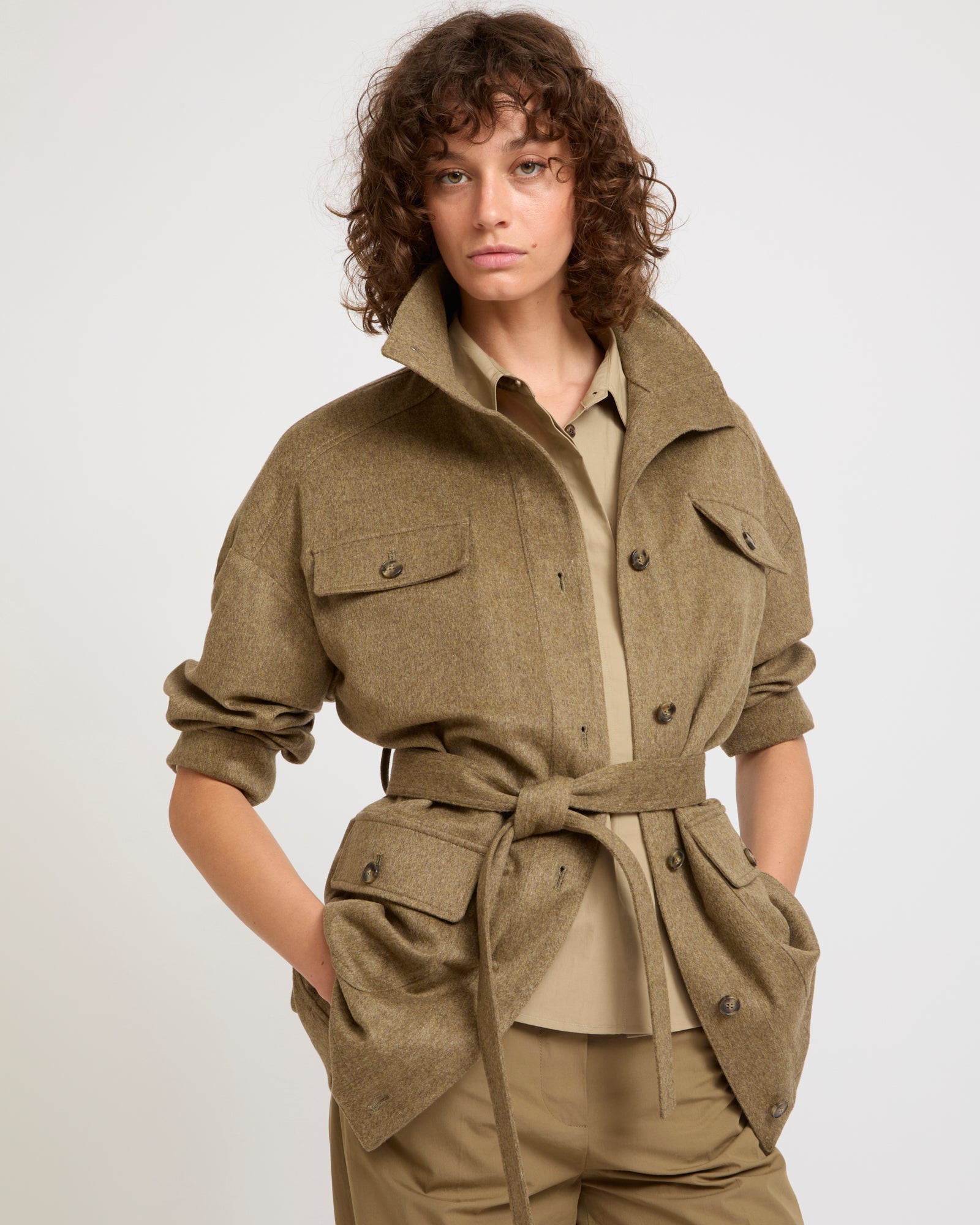 Cashmere safari jacket -Yves Salomon - New spring summer collection