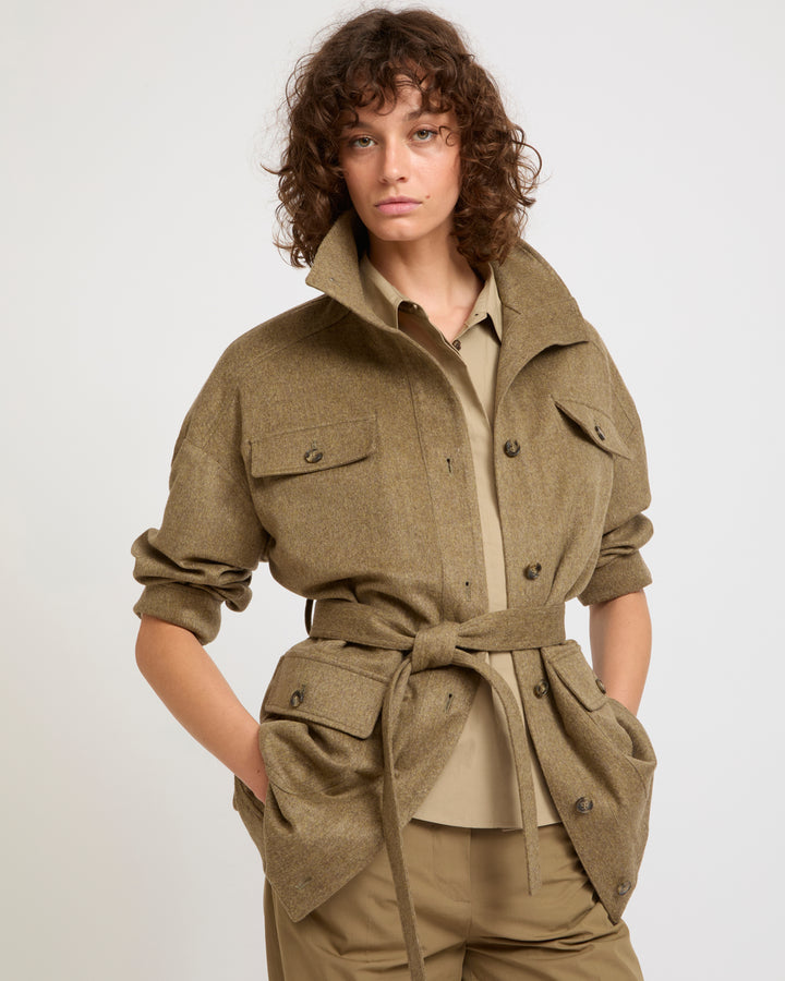 Cashmere safari jacket -Yves Salomon - New spring summer collection