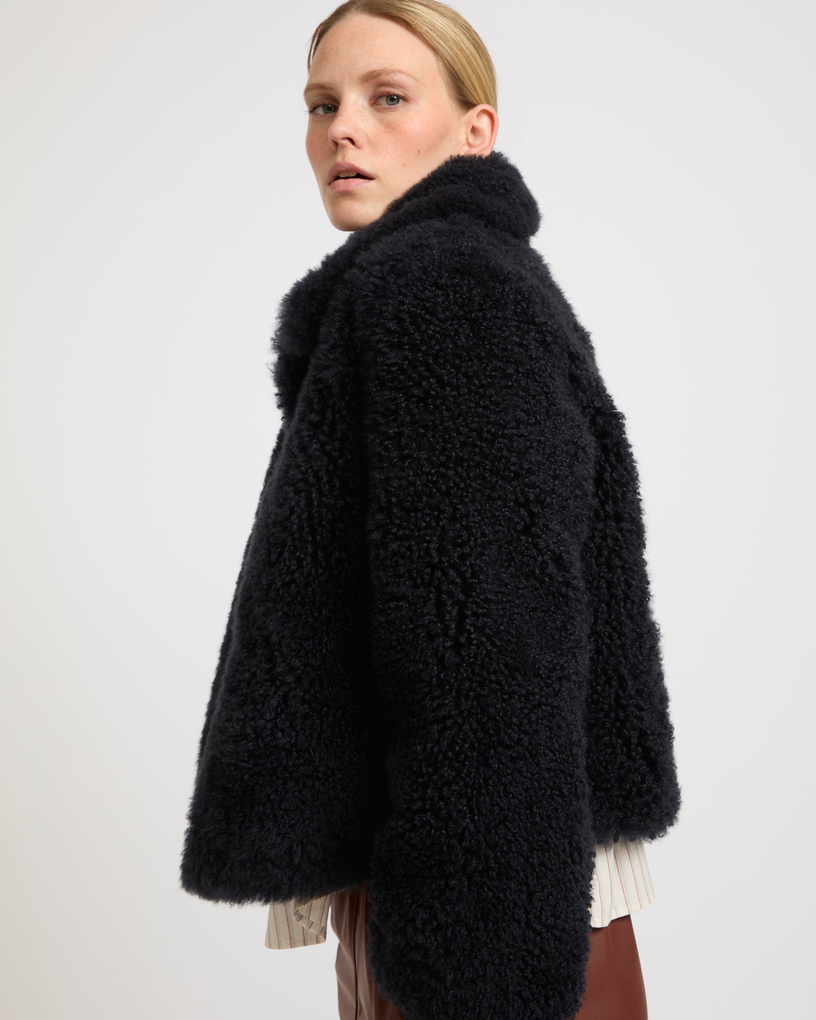 Cashmere-blend and lambskin peacoat jacket -Yves Salomon - New spring summer collection