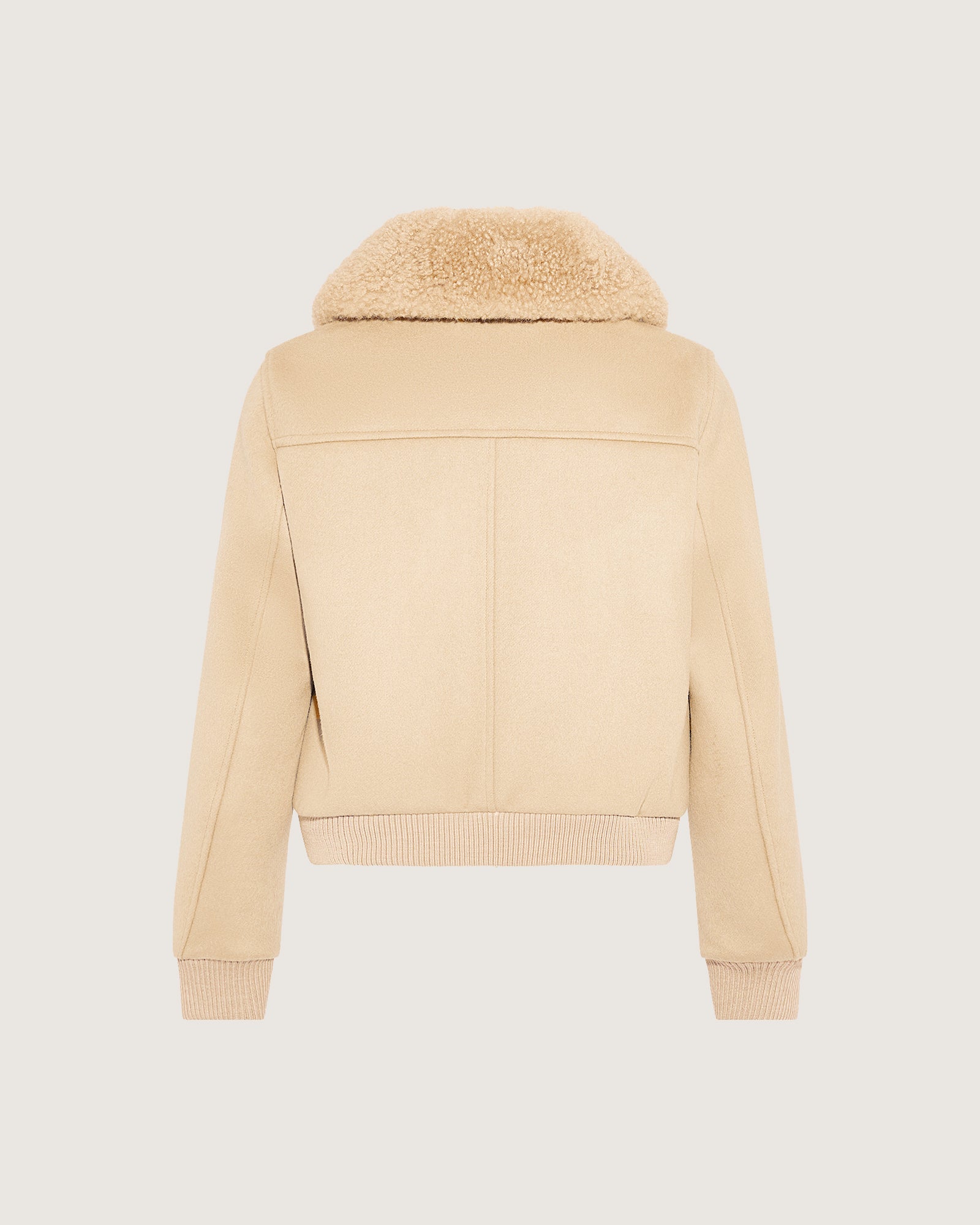 Cashmere-blend bomber jacket with removable mink collar -Yves Salomon - New spring summer collection