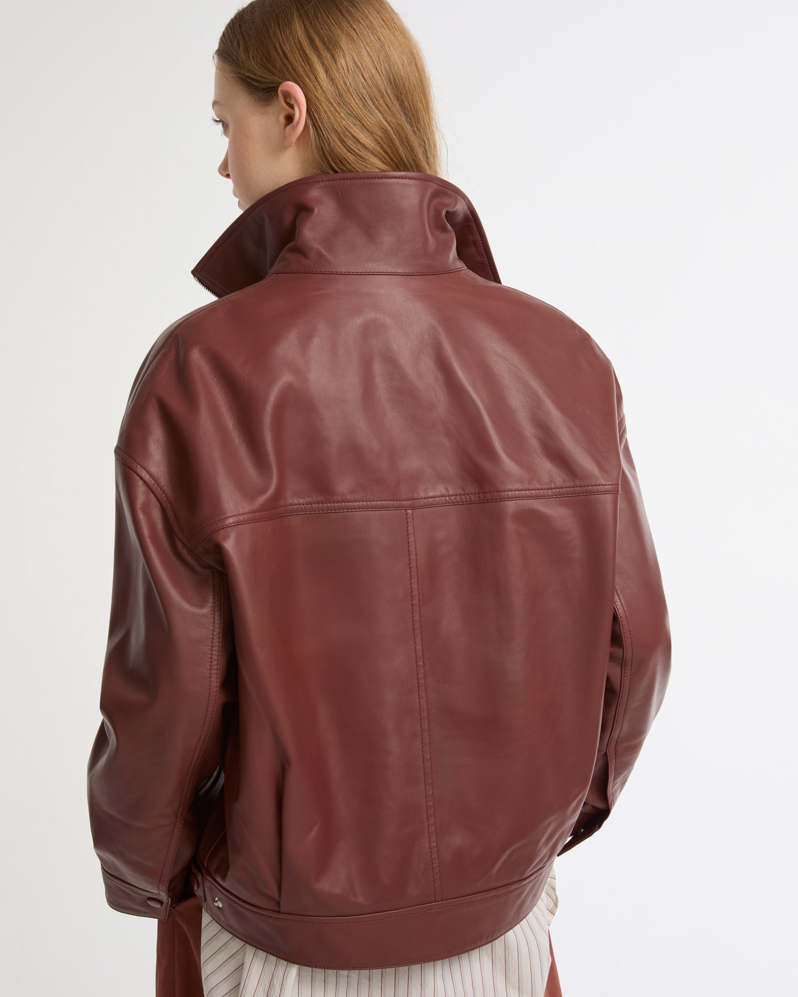Lamb leather short jacket -Yves Salomon - New spring summer collection