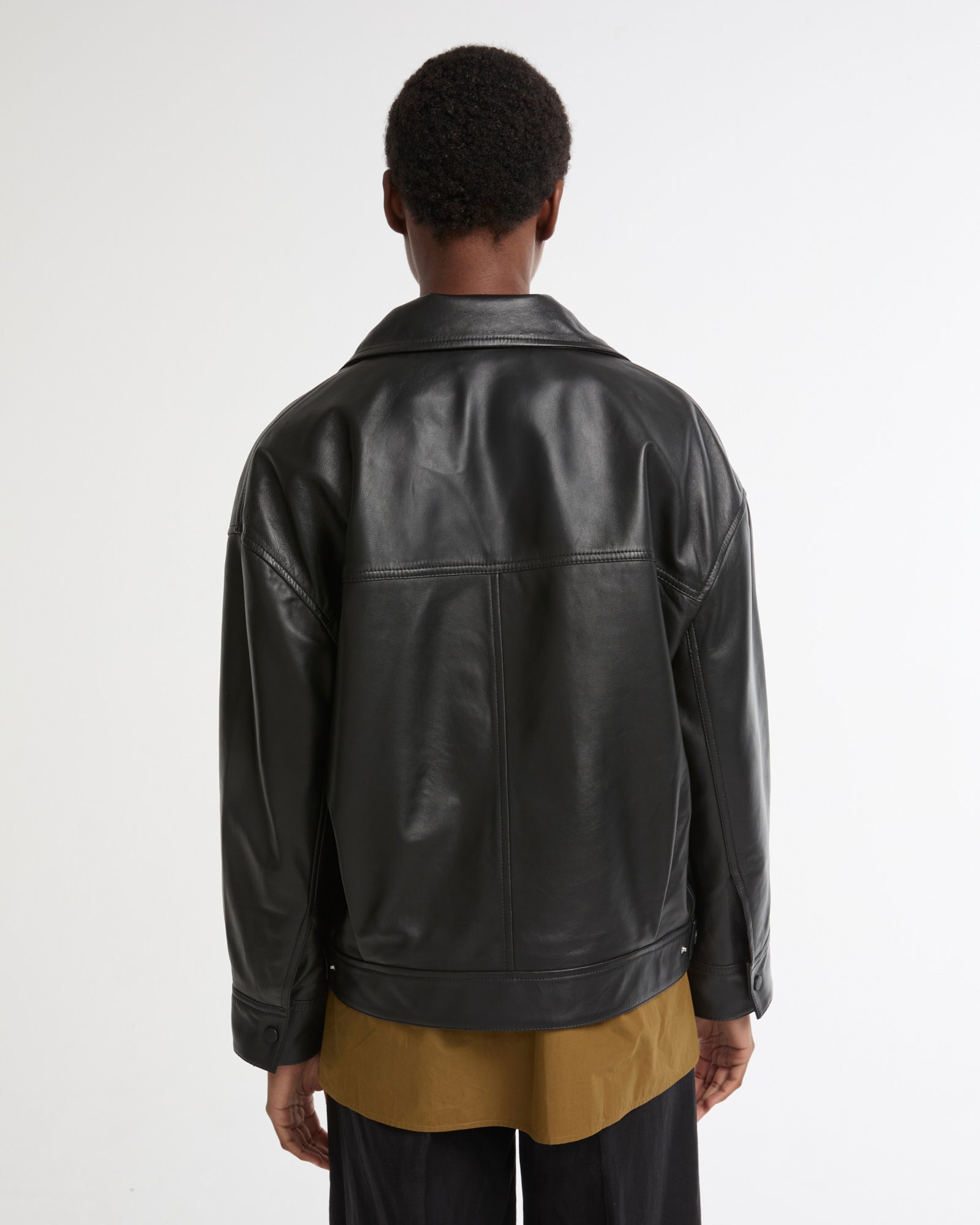 Lamb leather short jacket -Yves Salomon - New spring summer collection