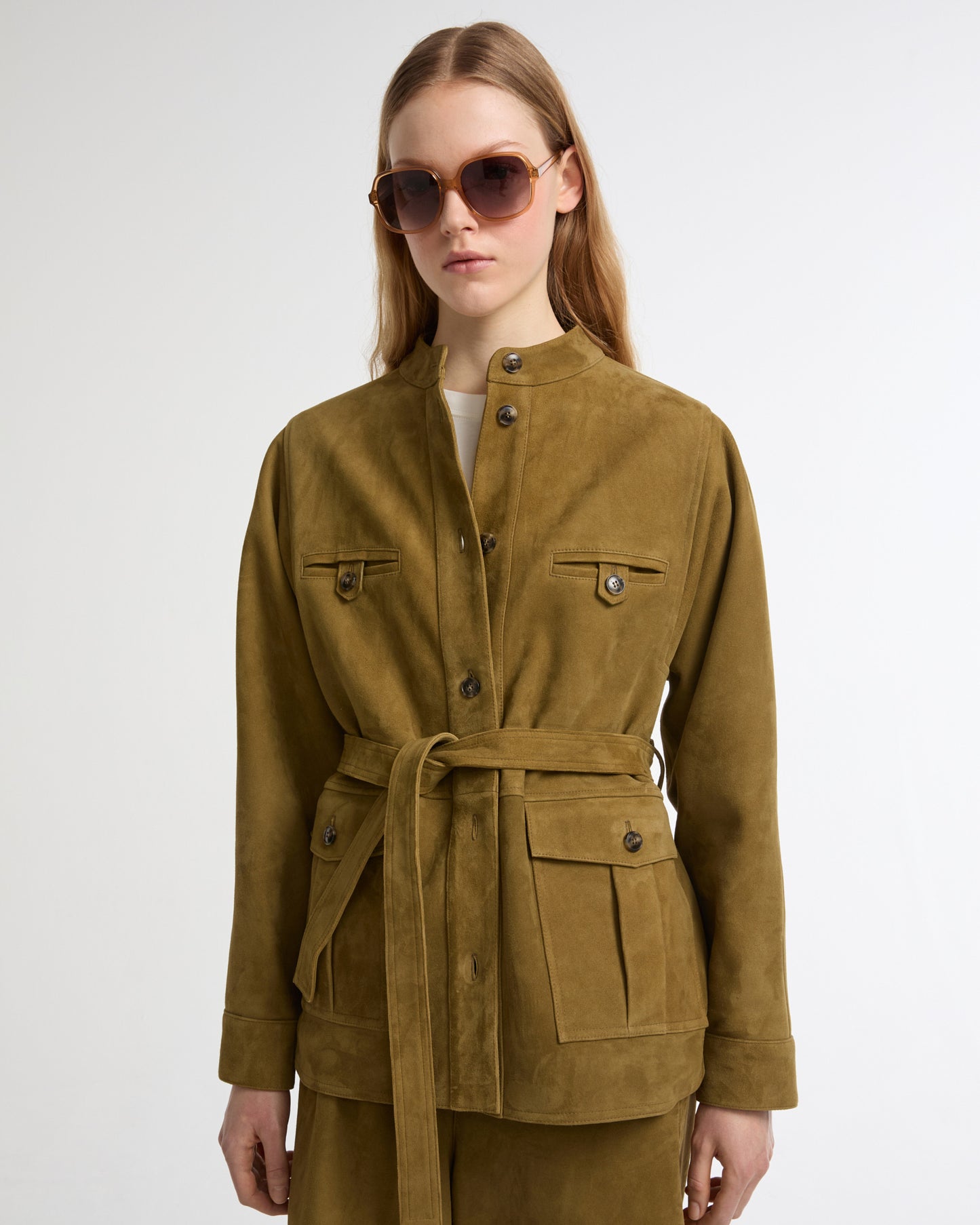 Suede calfskin safari jacket -Yves Salomon - New spring summer collection