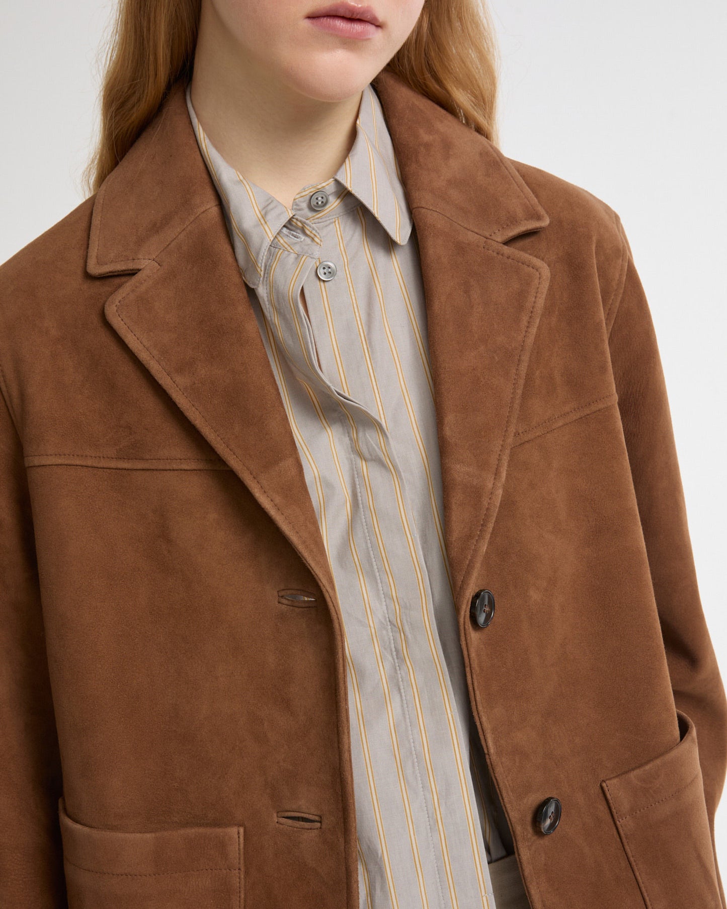Summer sale -  Suede calfskin safari jacket -Yves Salomon - New spring summer collection