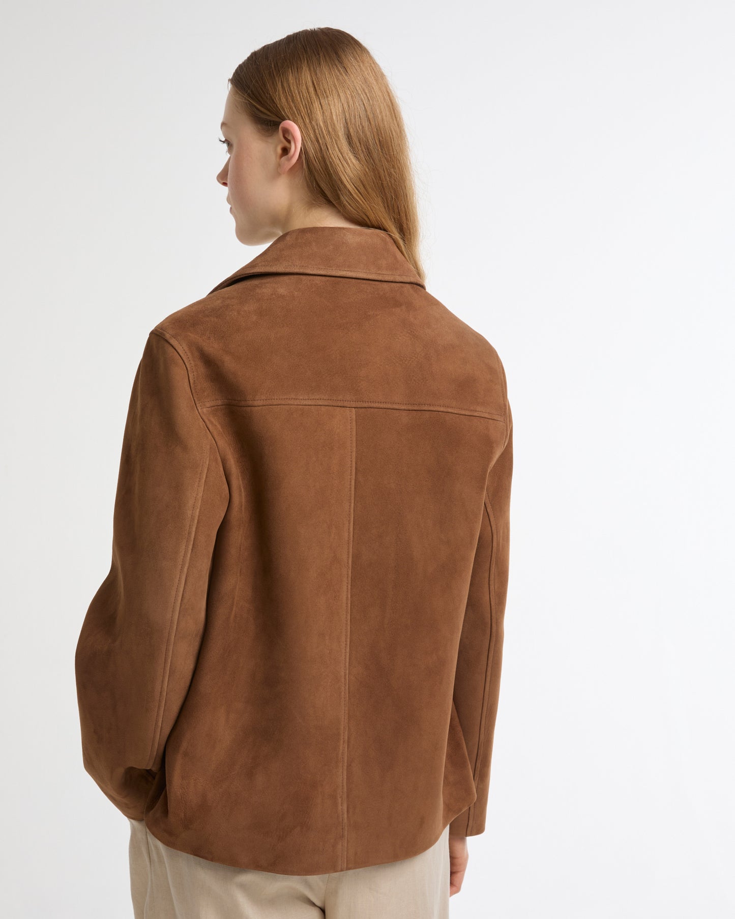 Summer sale -  Suede calfskin safari jacket -Yves Salomon - New spring summer collection