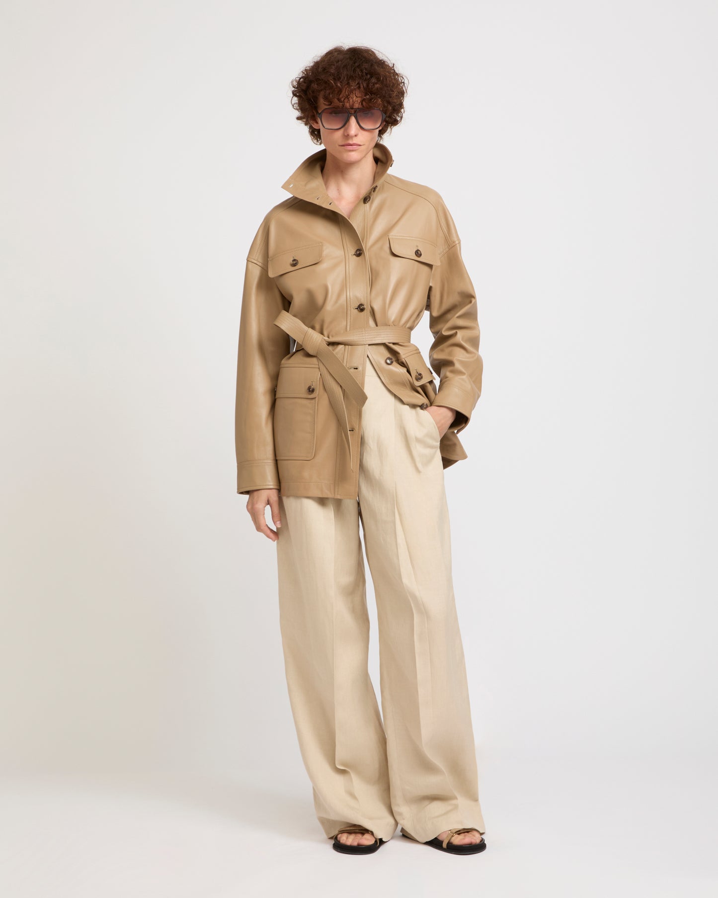 Leather safari jacket -Yves Salomon - New spring summer collection