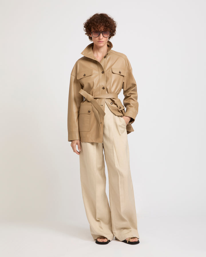 Leather safari jacket -Yves Salomon - New spring summer collection