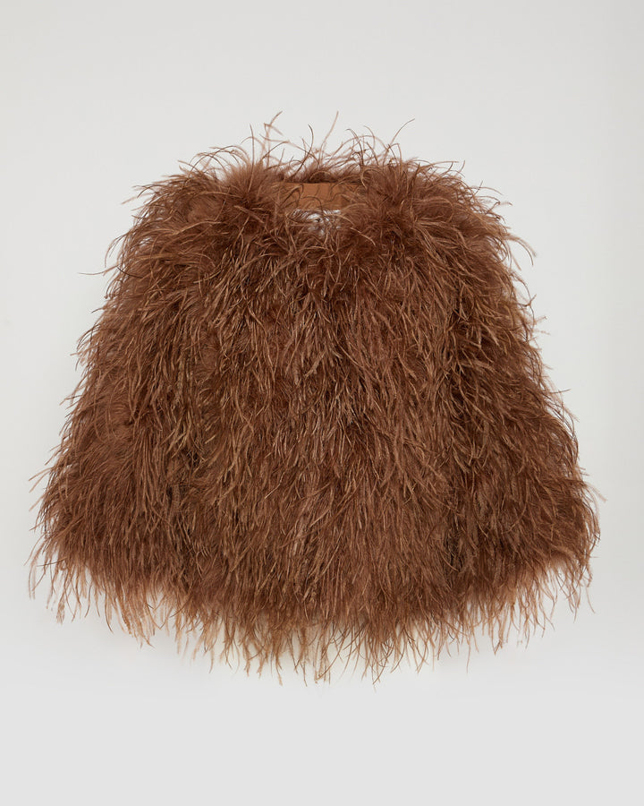 Short Ostrich Feather Jacket