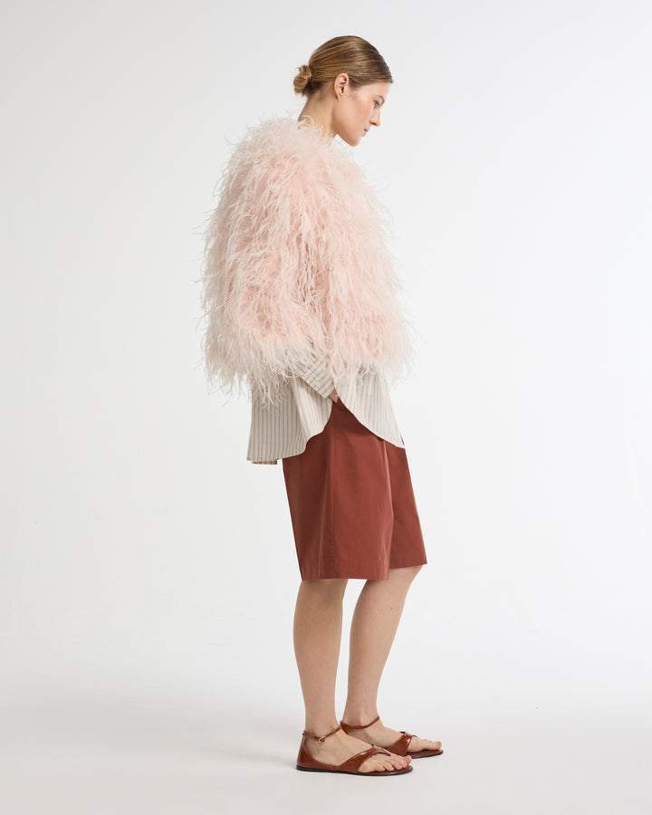 Cropped feather jacket -Yves Salomon - New spring summer collection