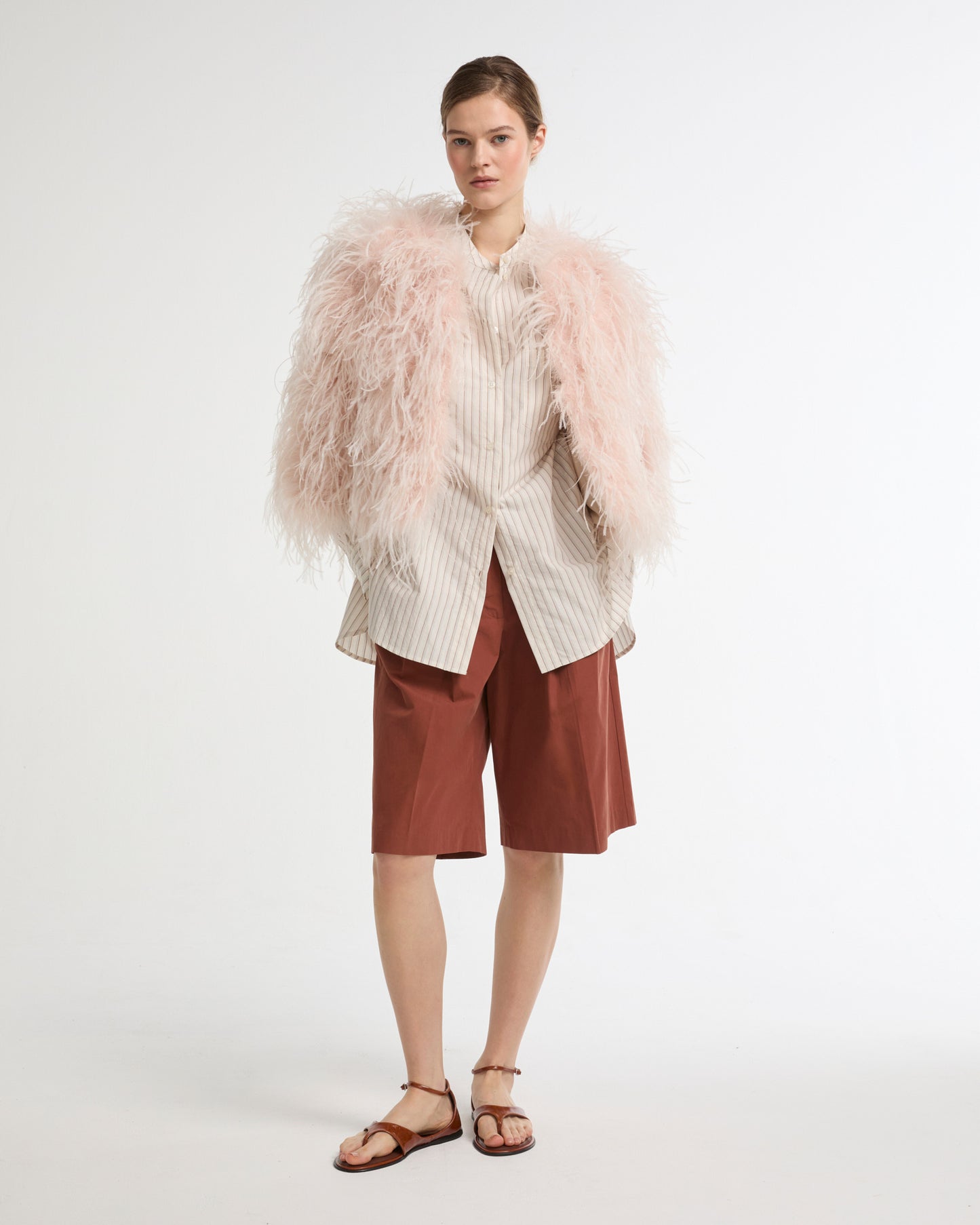 Cropped feather jacket -Yves Salomon - New spring summer collection