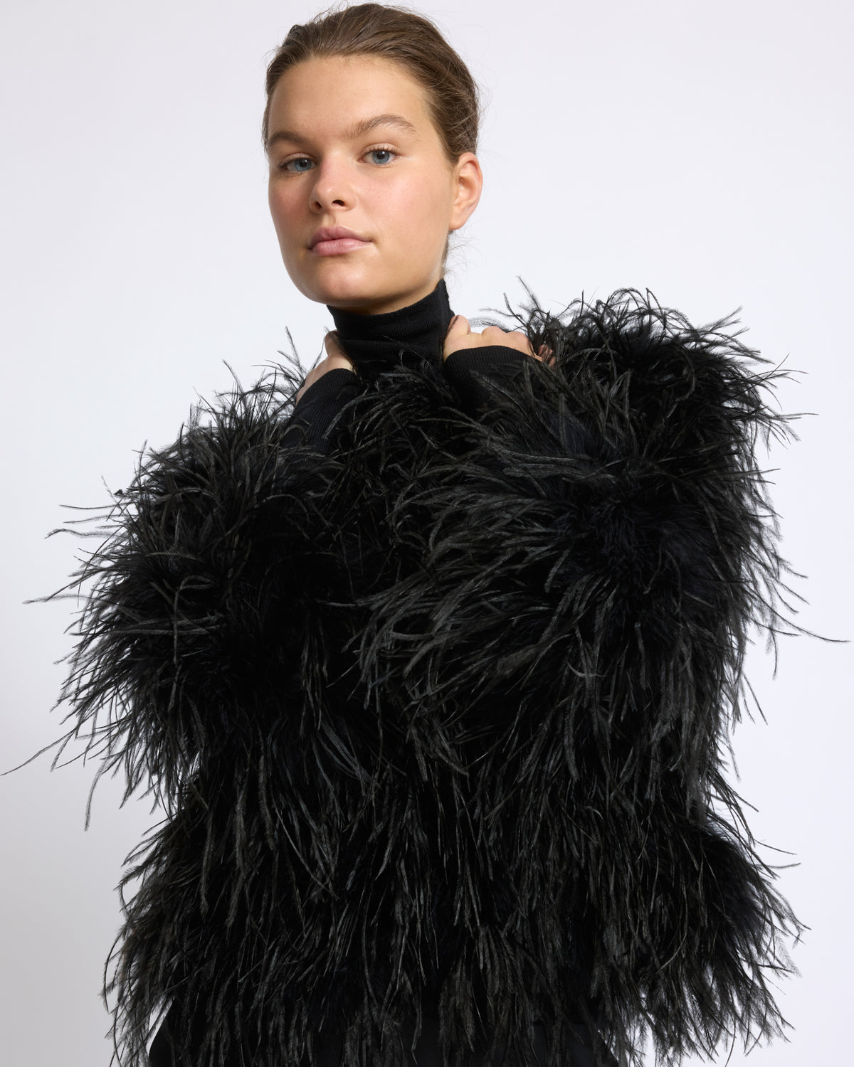 Short ostrich feather jacket - Yves Salomon - New Fall/Winter Collection