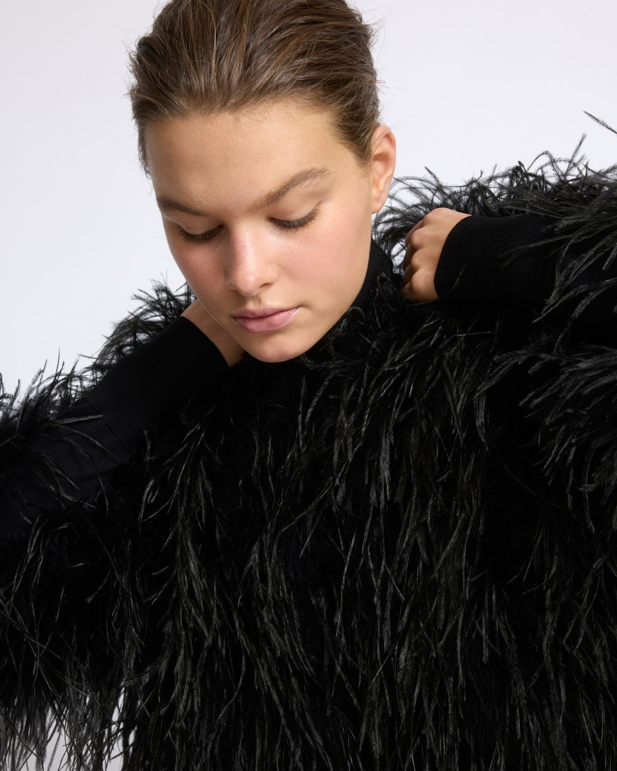 Short ostrich feather jacket - Yves Salomon - New Fall/Winter Collection