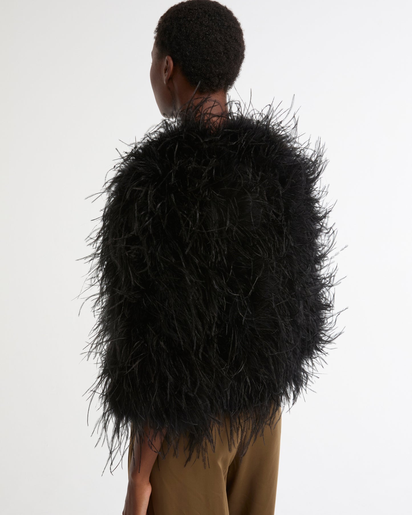 Cropped feather jacket -Yves Salomon - New spring summer collection
