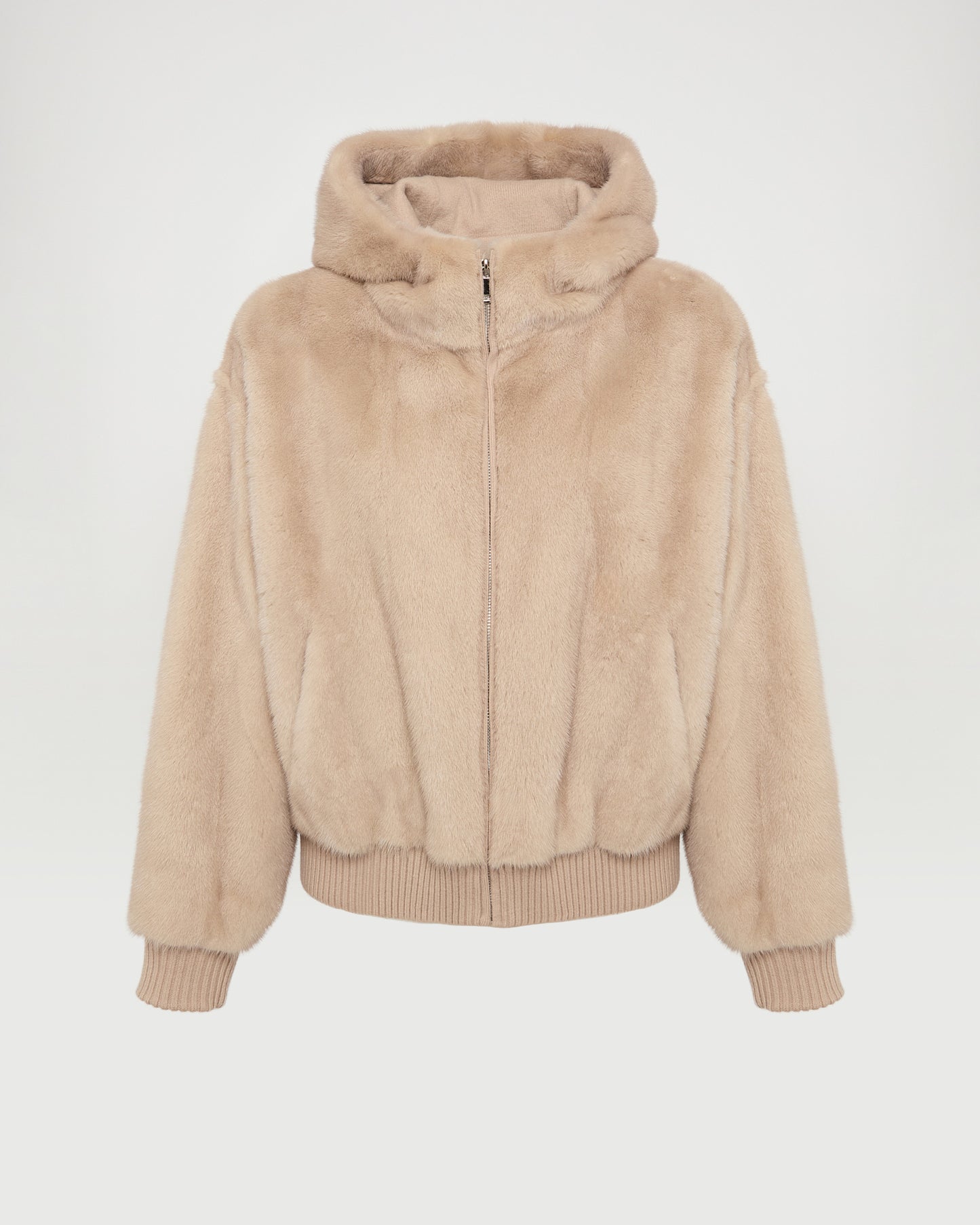Merino knit and mink fur hooded blouson -Yves Salomon - New spring summer collection