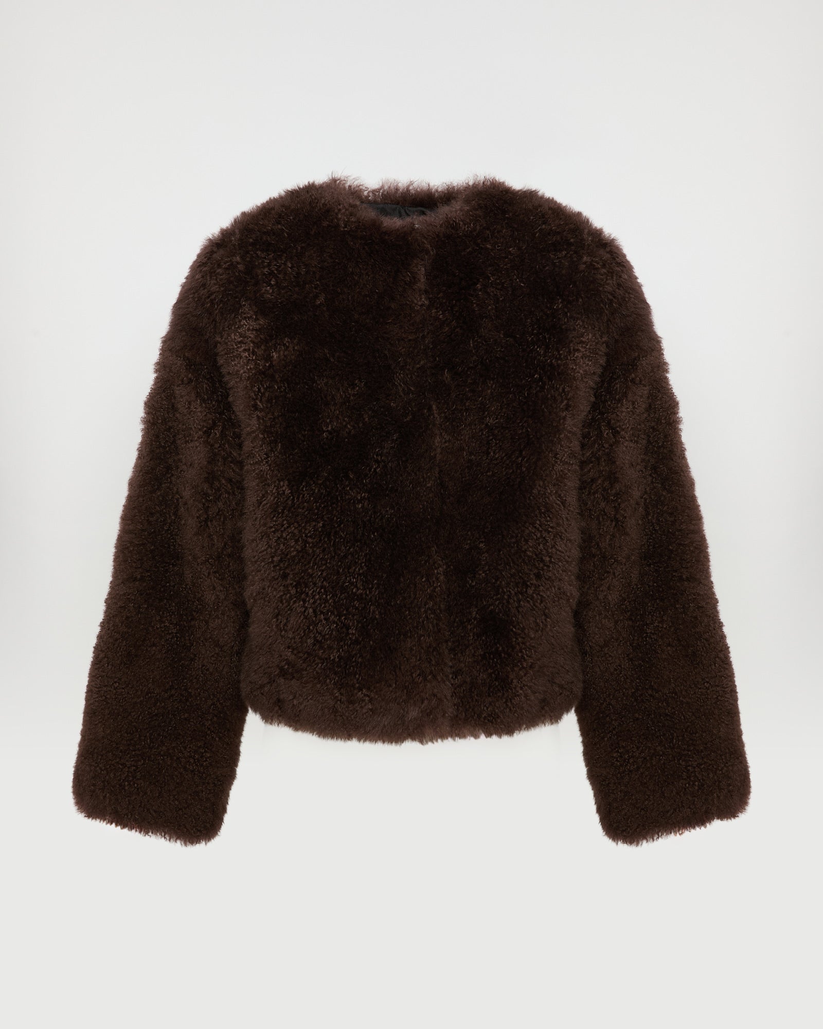 Short cashmere lambskin and merino knit jacket -Yves Salomon - New spring summer collection