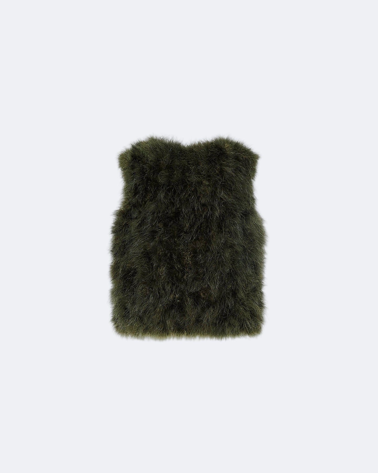Cropped feather gilet