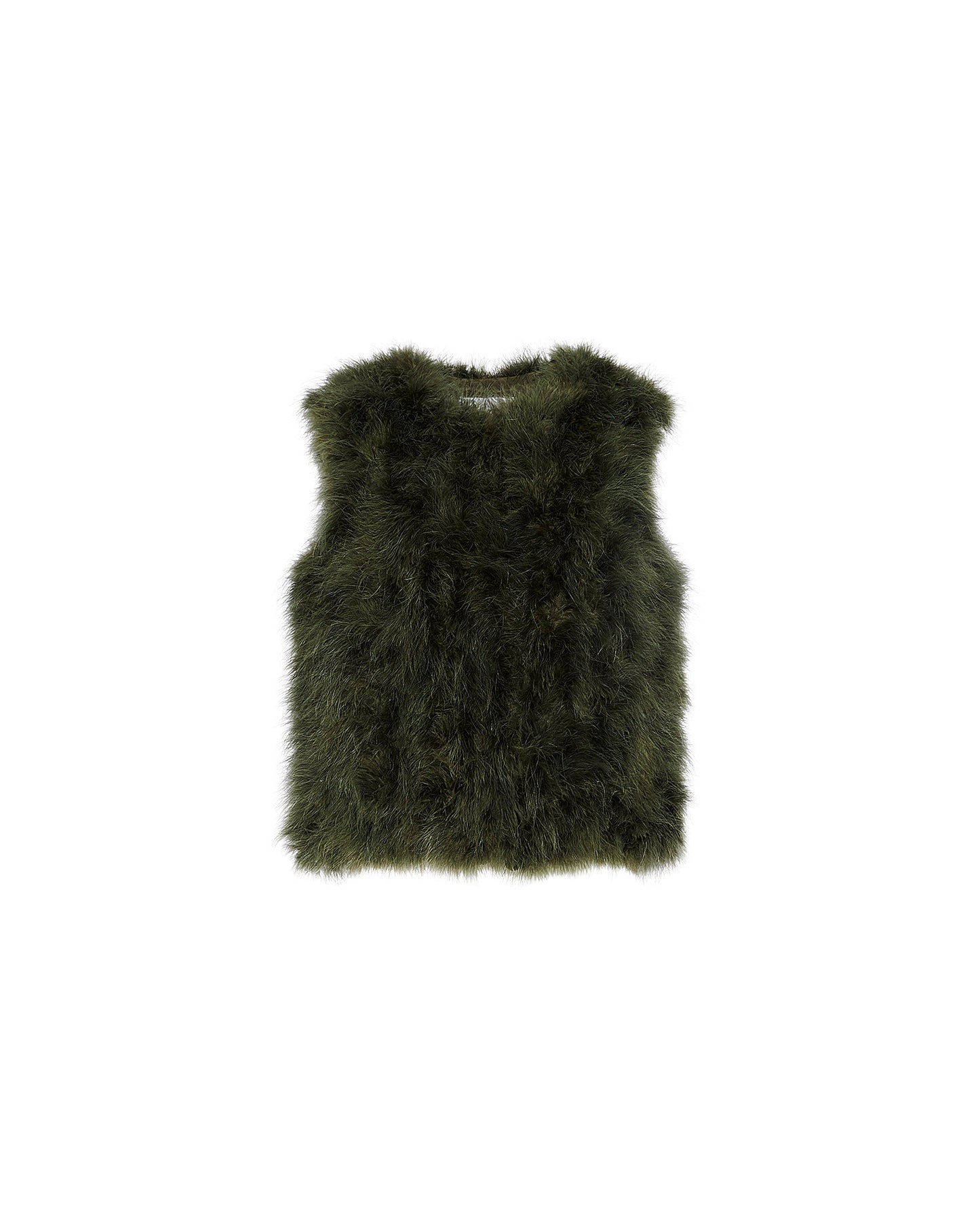 Cropped feather gilet