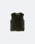 Cropped feather gilet
