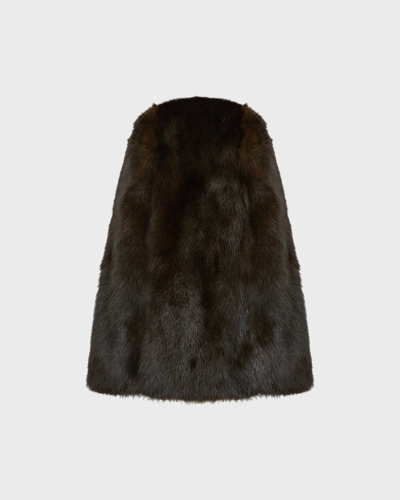 Mink fur and leather hood -Yves Salomon