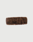 Mink fur and leather headband