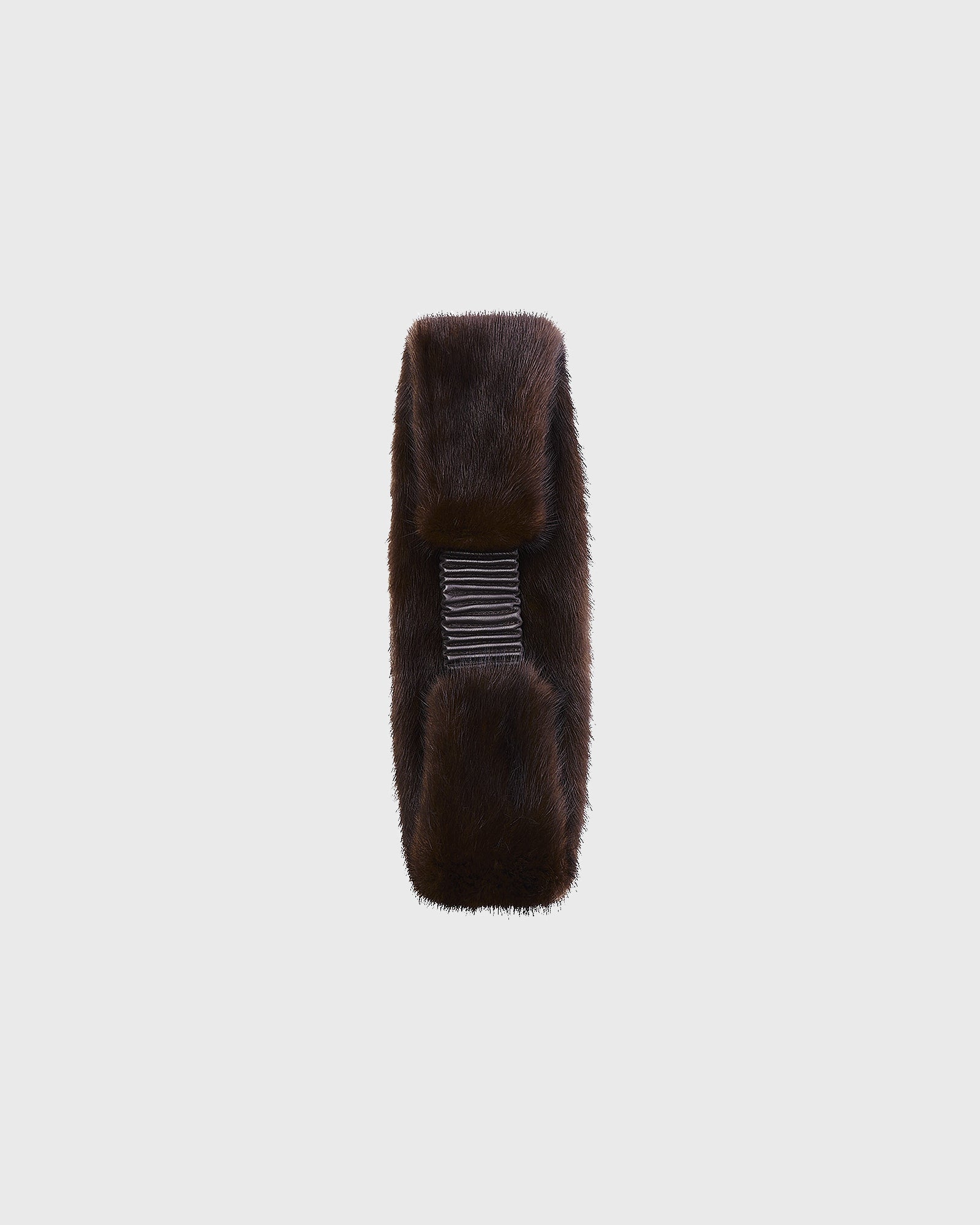 Mink fur and leather headband -Yves Salomon