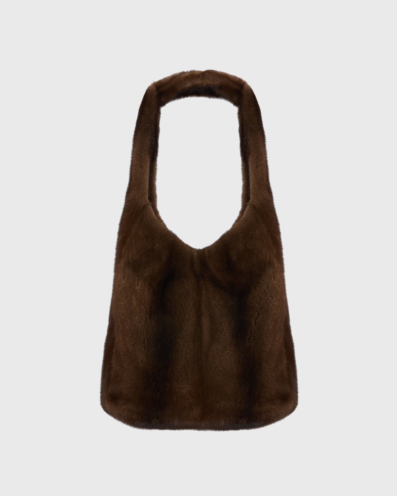 Mink fur bag with lamnskin details -Yves Salomon