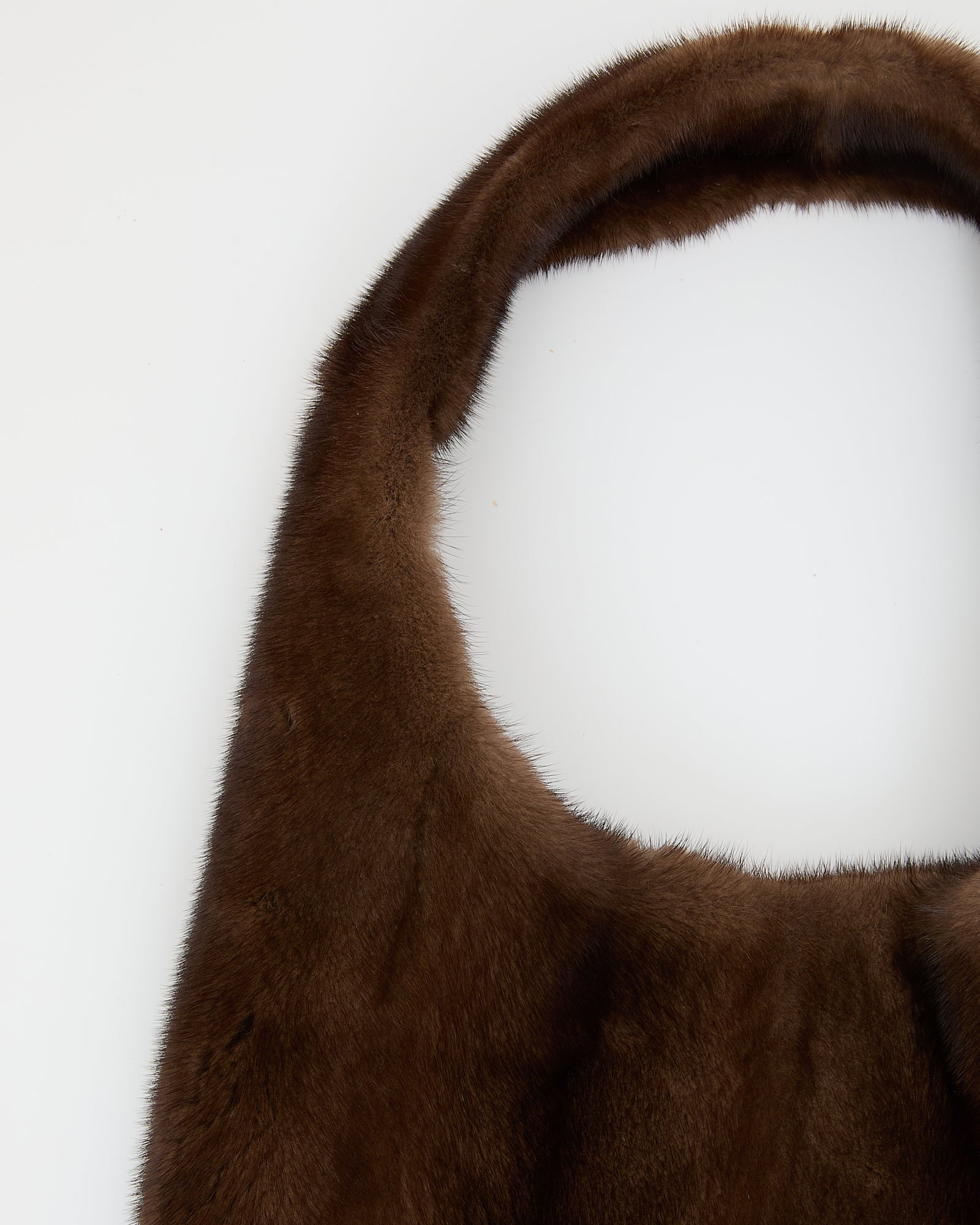 Mink fur bag with lamnskin details -Yves Salomon