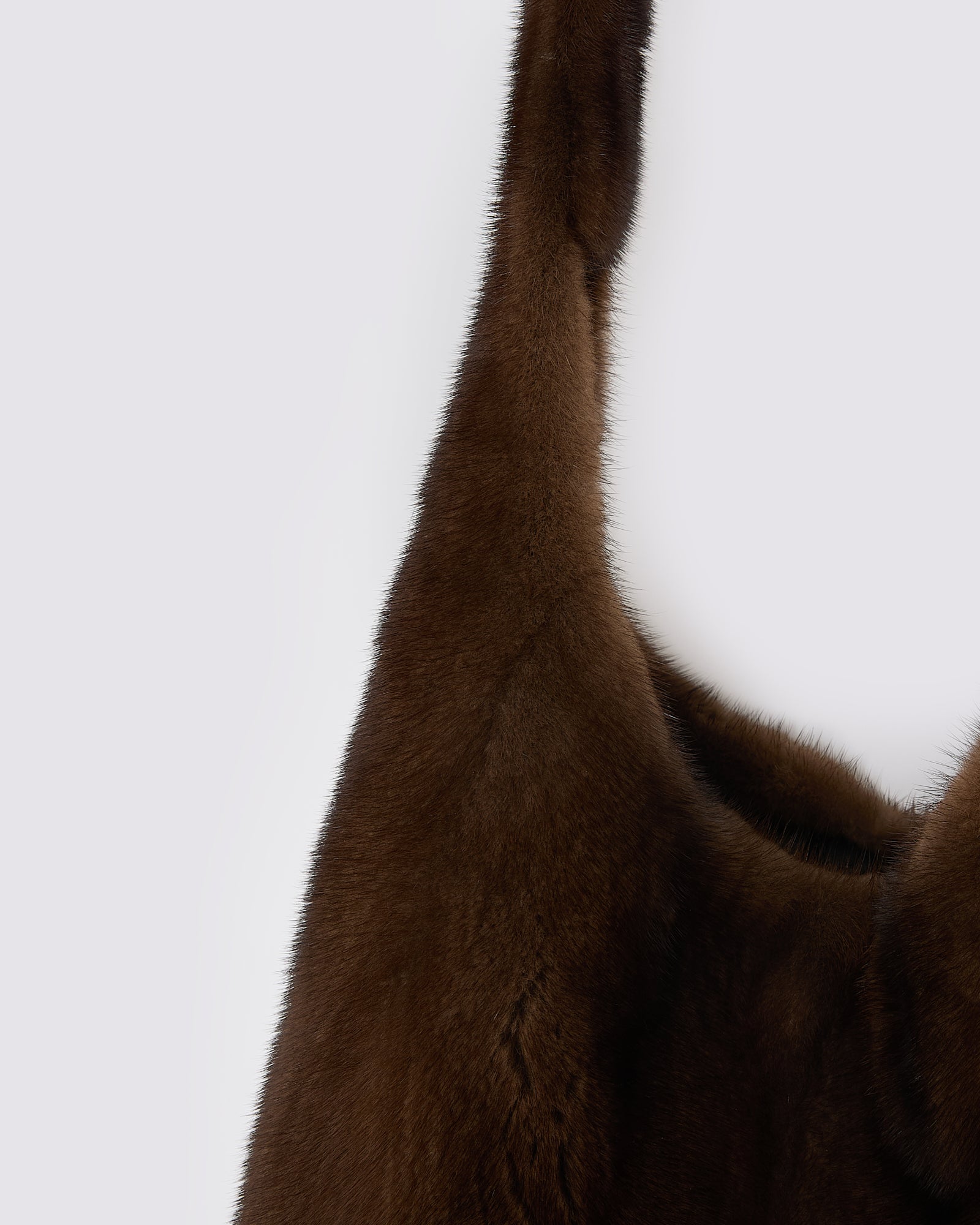 Mink fur bag with lamnskin details -Yves Salomon