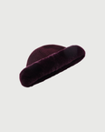 Cashmere and wool knit beanie with rex rabbit fur turn-up