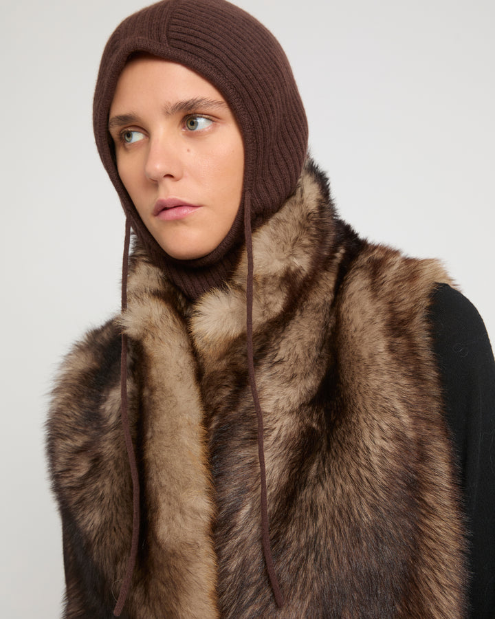100% cashmere knit balaclava