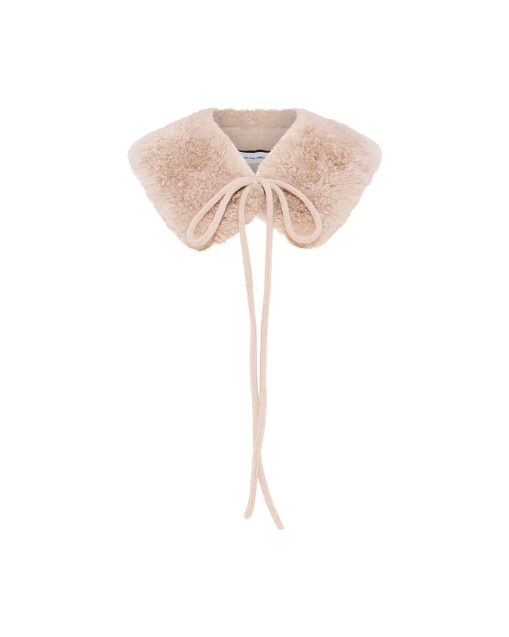 Cashmere lambskin collar