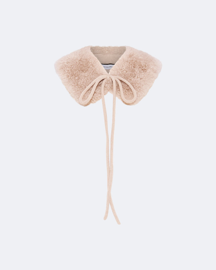 Cashmere lambskin collar