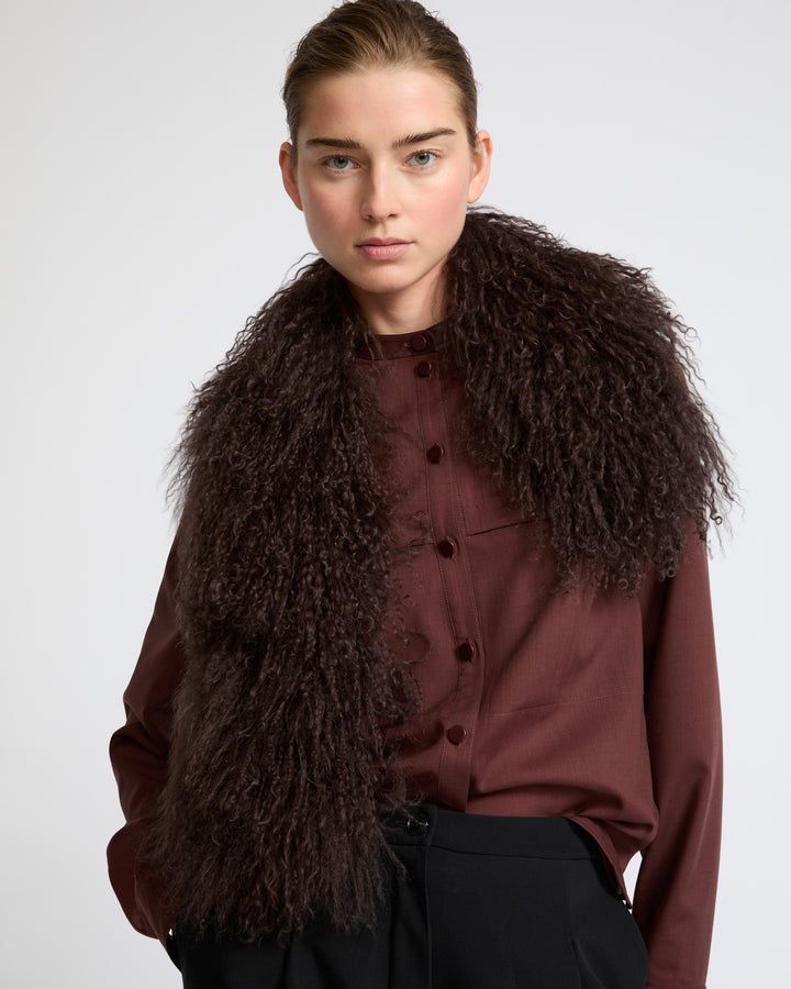 Mongolian shearling scarf - Yves Salomon - New Fall Winter Collection