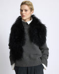 Mongolian shearling scarf