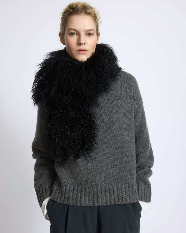 Mongolian shearling scarf - Yves Salomon - New Fall/Winter Collection