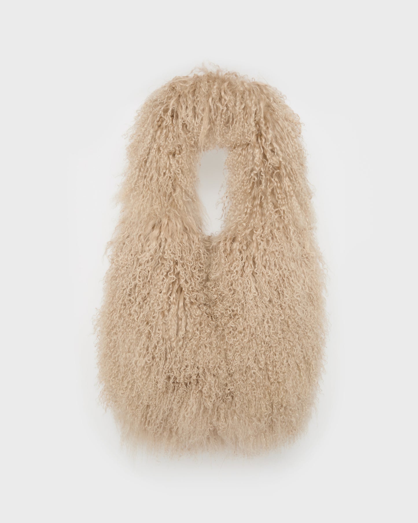 Long-Haired Lamb and Leather Bag -Yves Salomon