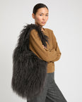 Mongolian lambskin bag