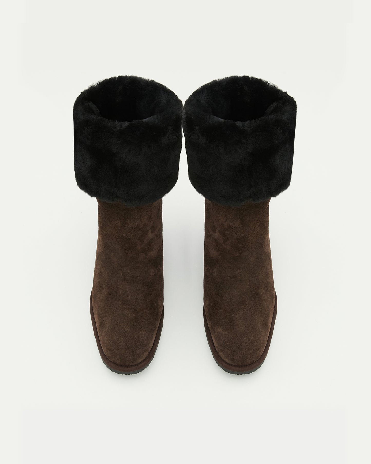 Wedge boots in Merino lambskin shearling -Yves Salomon