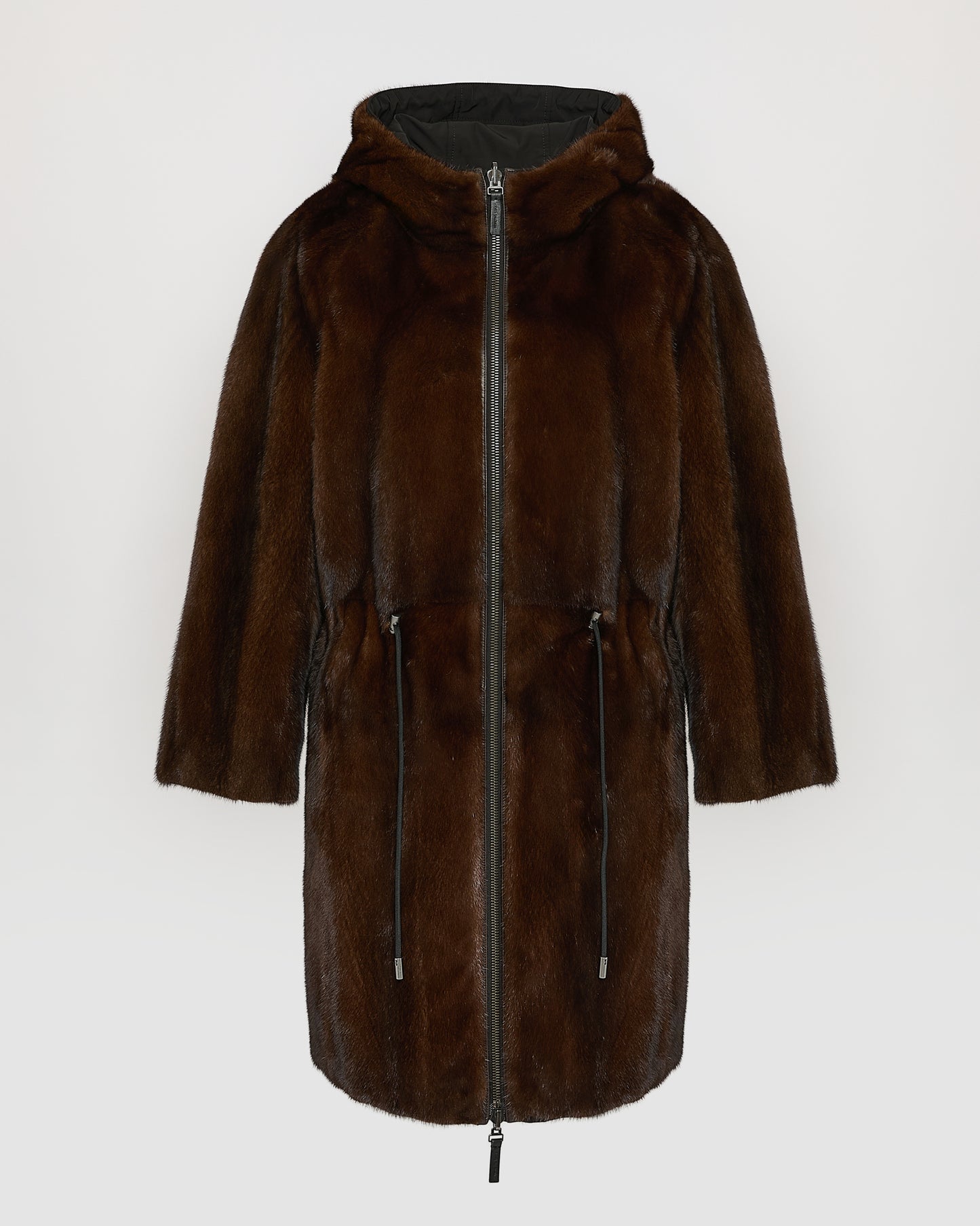 Reversible parka in technical fabric and mink fur -Yves Salomon