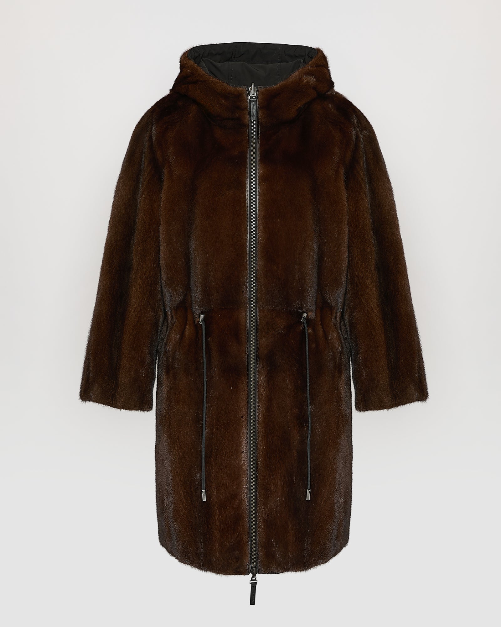 Reversible parka in technical fabric and mink fur -Yves Salomon