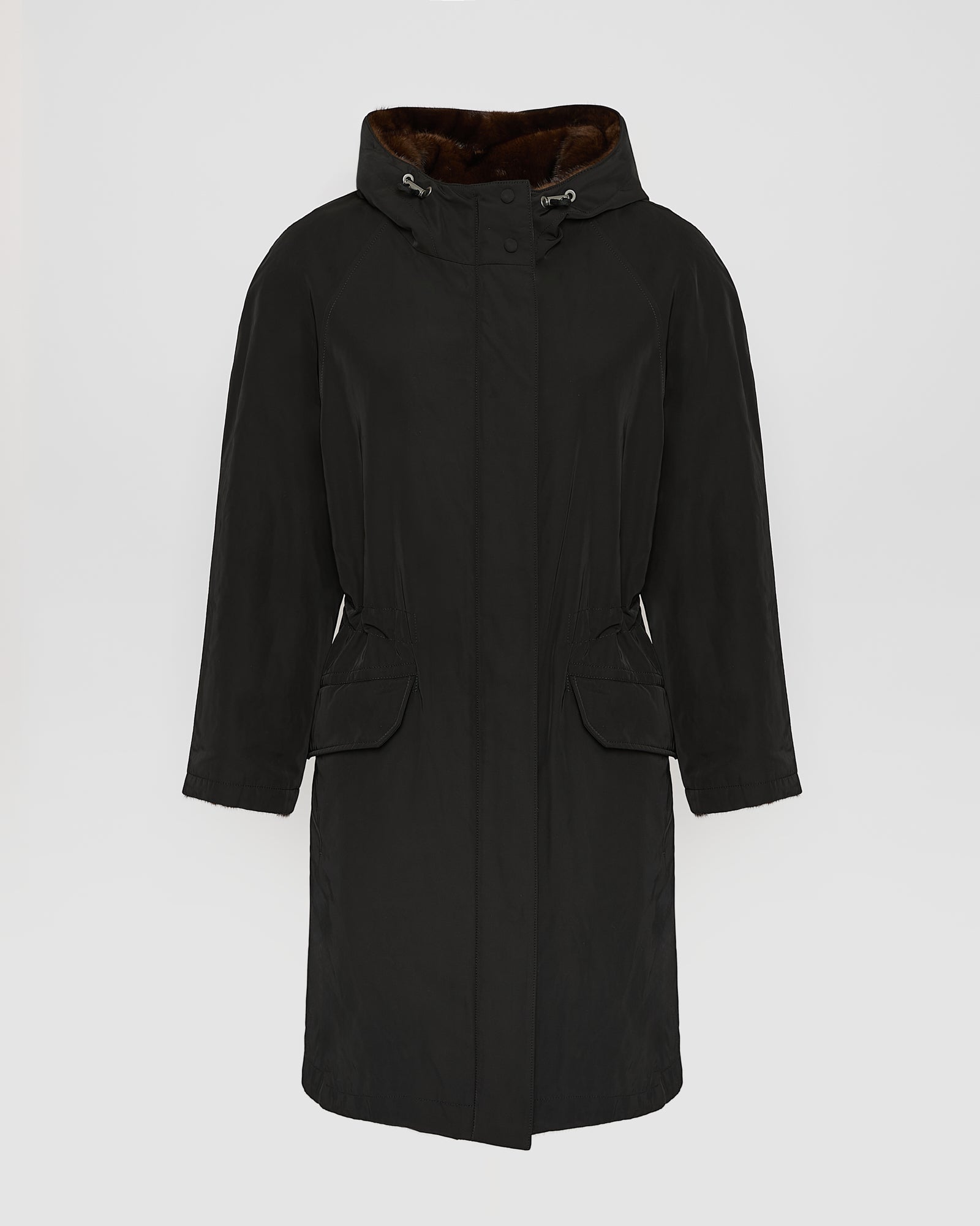 Reversible parka in technical fabric and mink fur -Yves Salomon
