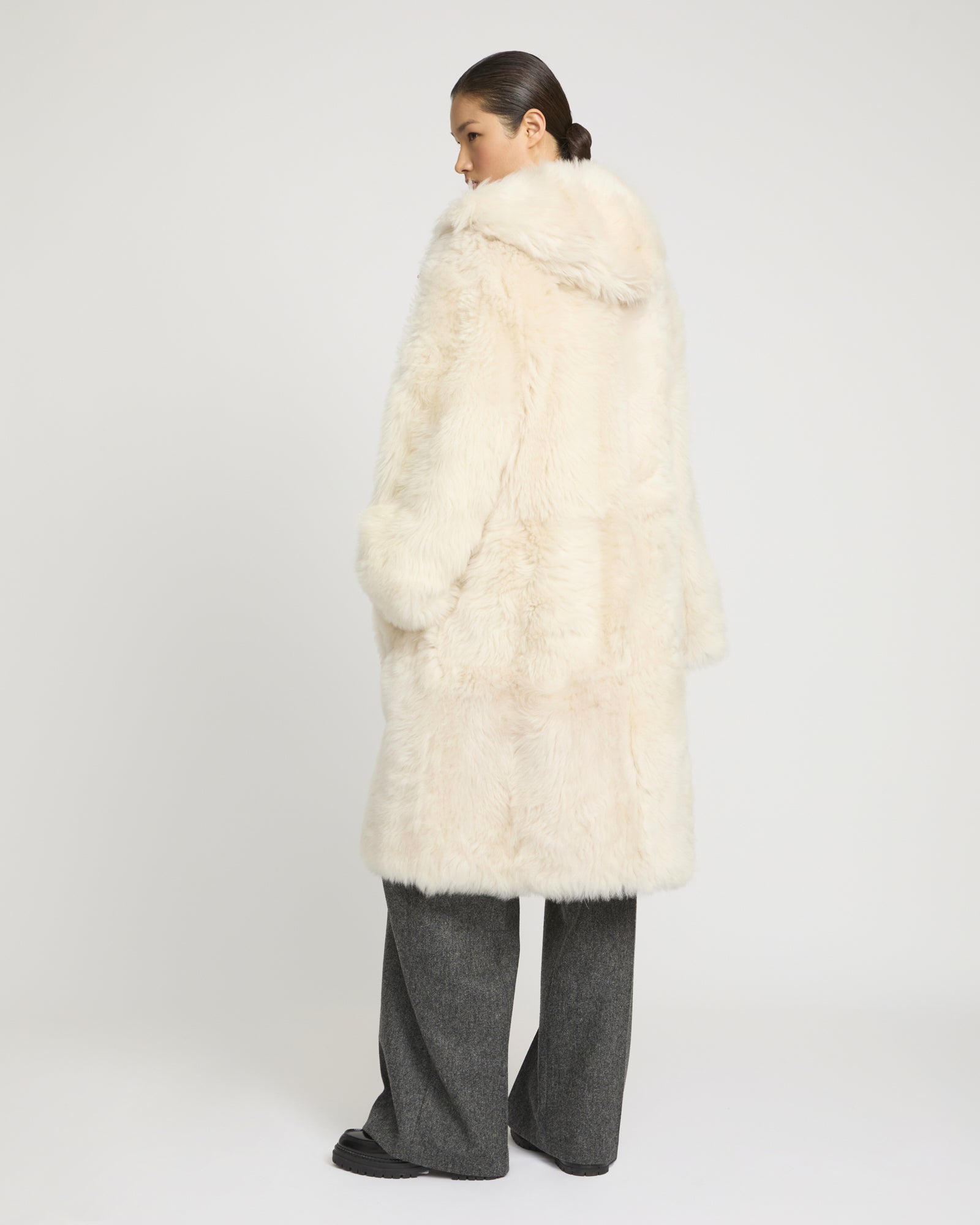 Long Toscana lambskin parka styled coat -Yves Salomon
