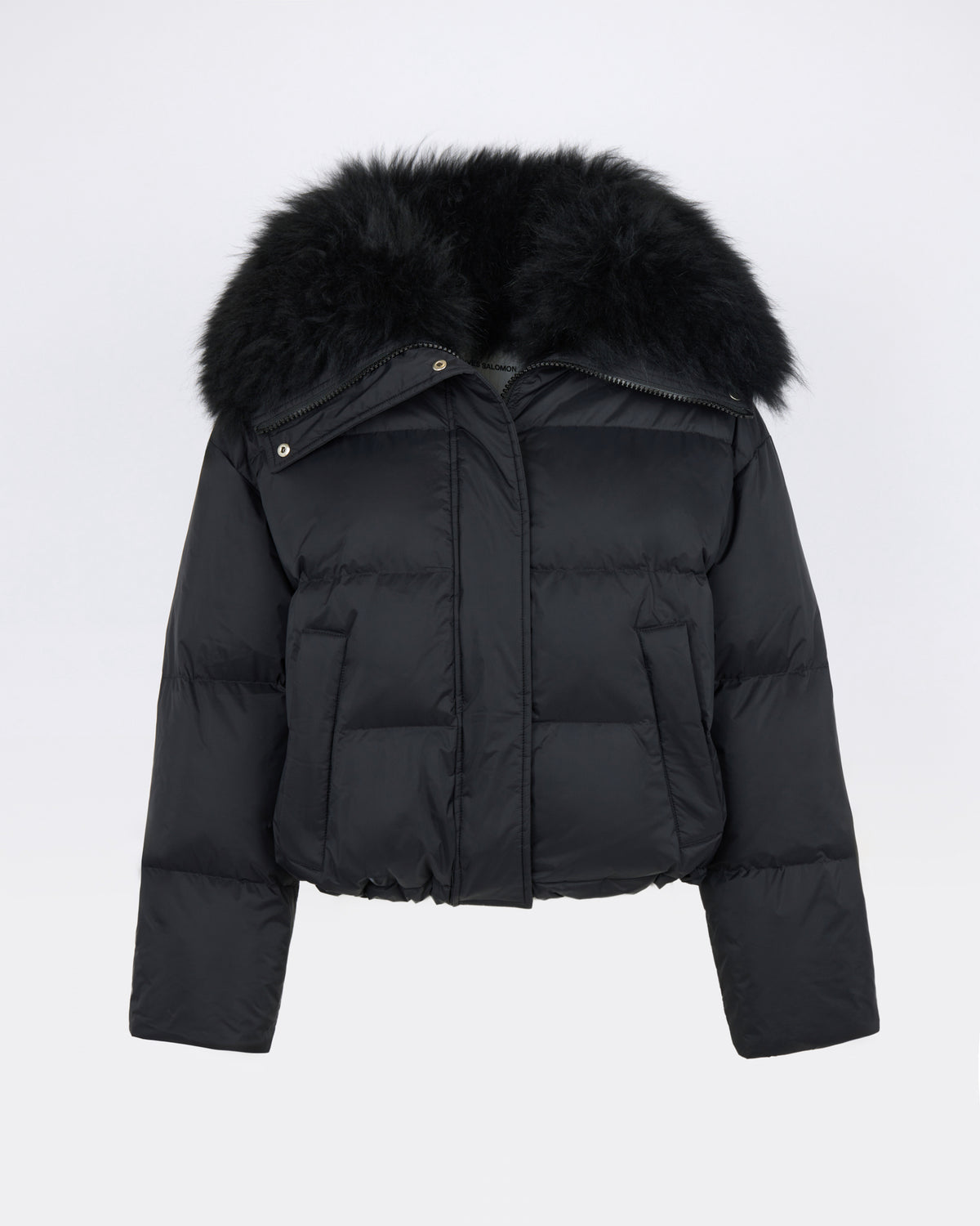 Short down jacket in waterproof technical fabric with airy lambswool trim - Yves Salomon - New Fall/Winter Collection
