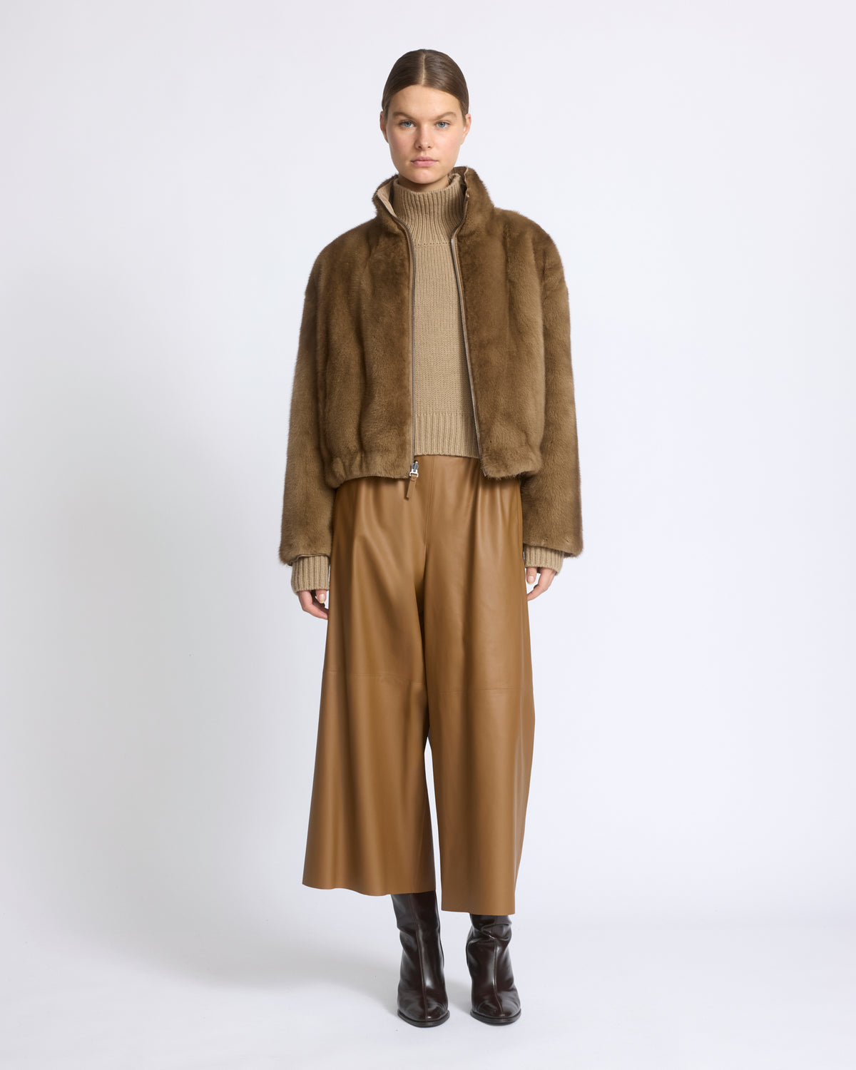Reversible water-repellent technical fabric jacket with mink fur - Yves Salomon - New Fall/Winter Collection