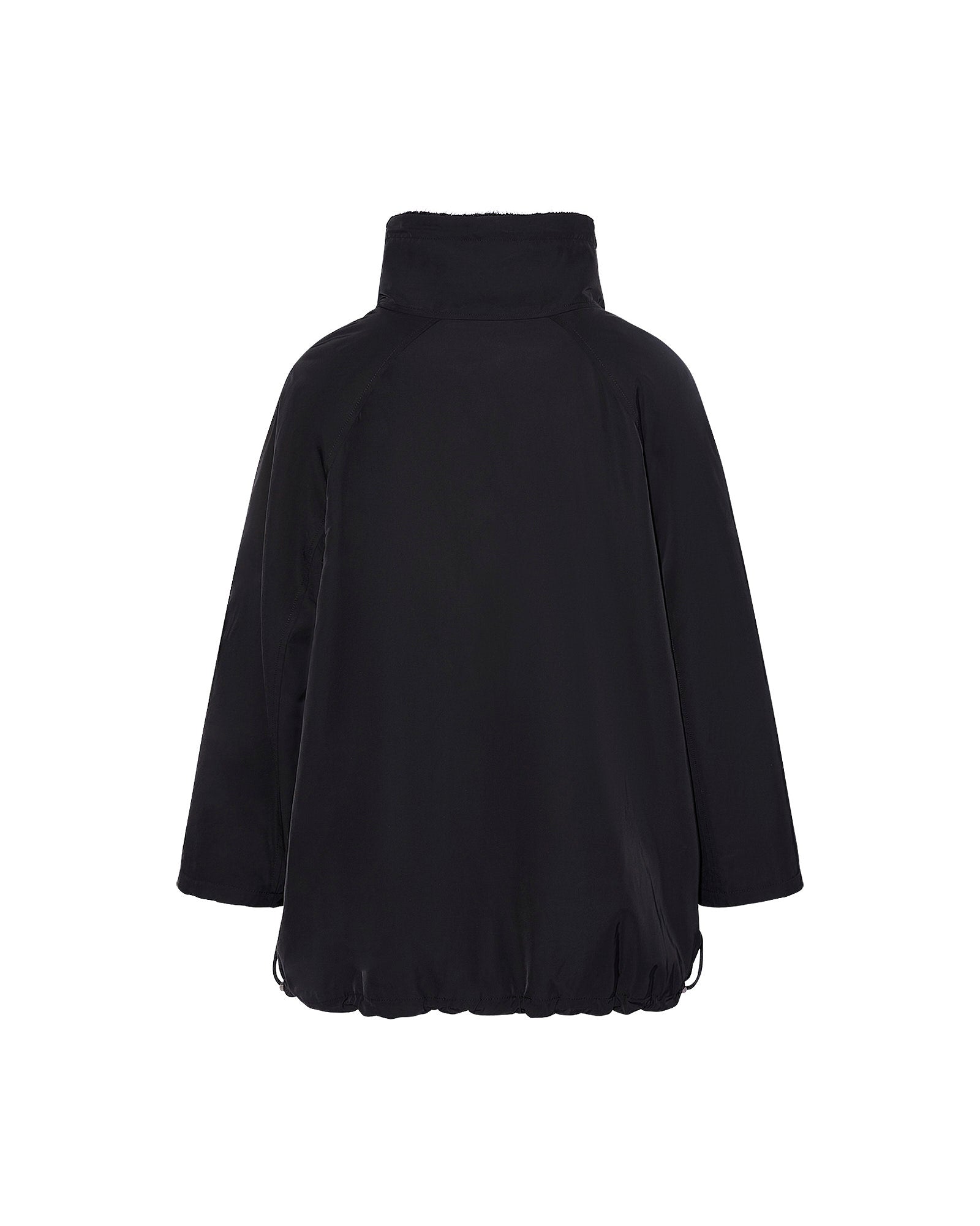 Jacket in mink reversible technical fabric with stand collar -Yves Salomon