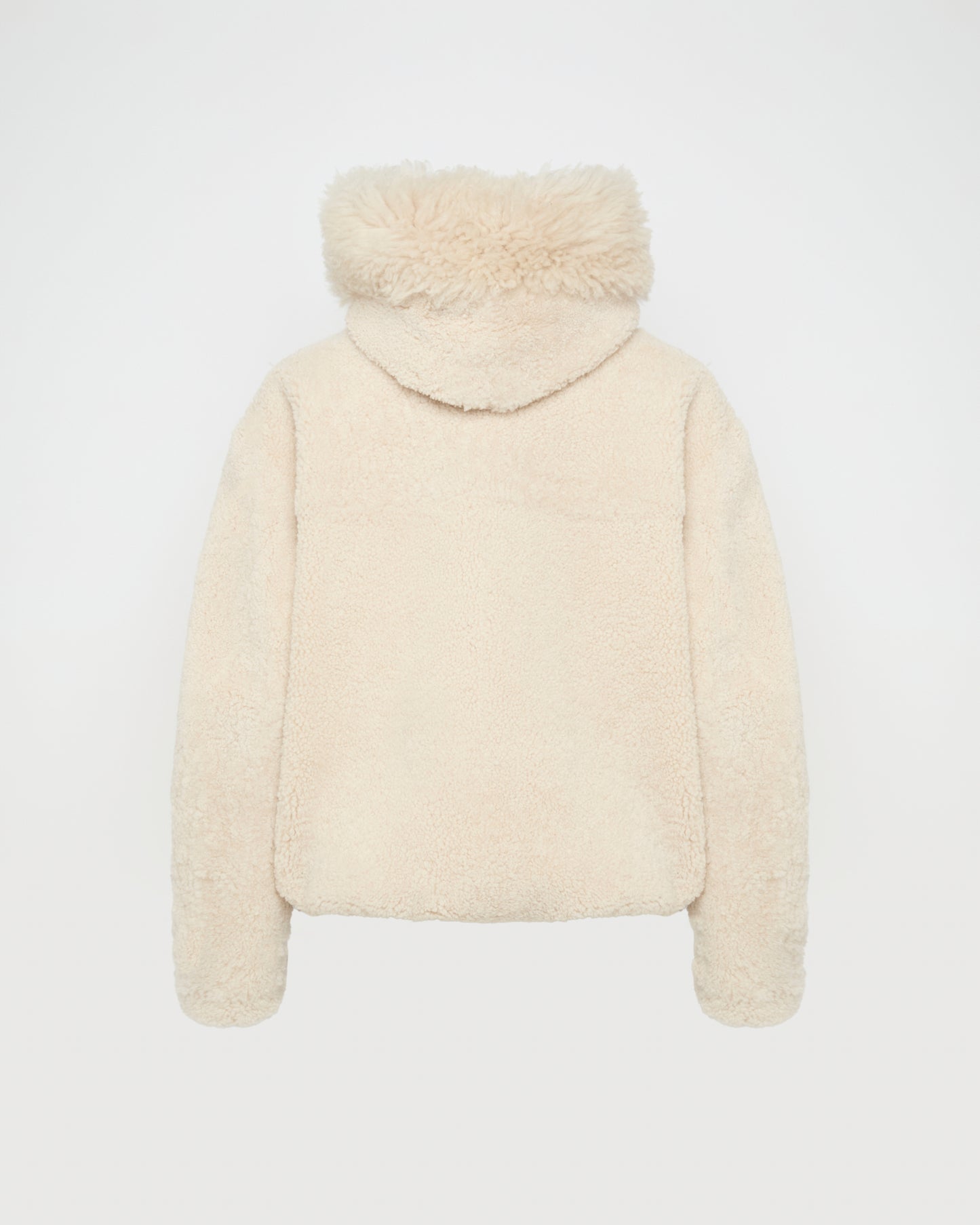 Reversible hooded jacket in lambskin shearling and technical fabric -Yves Salomon