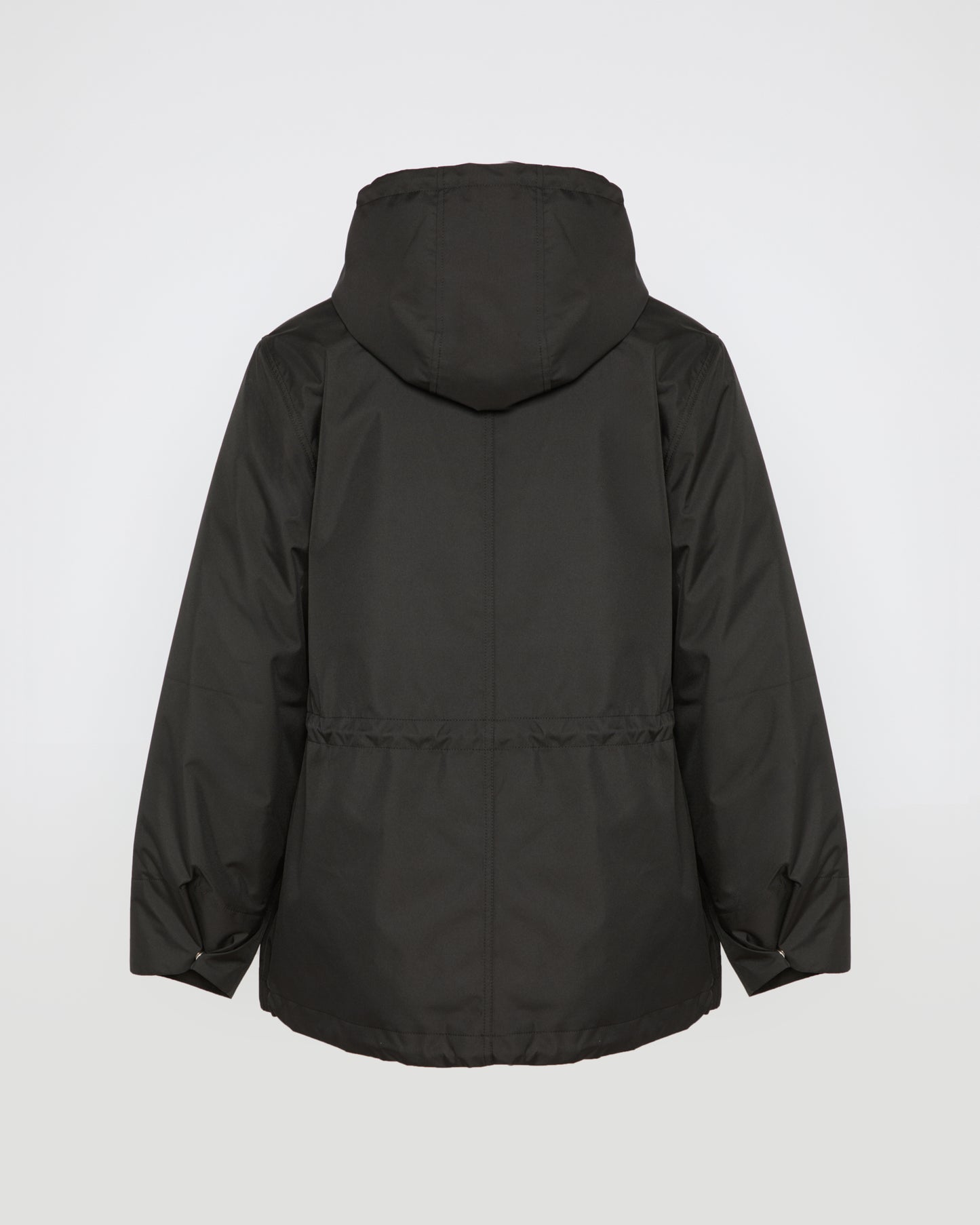 Technical fabric and mink parka