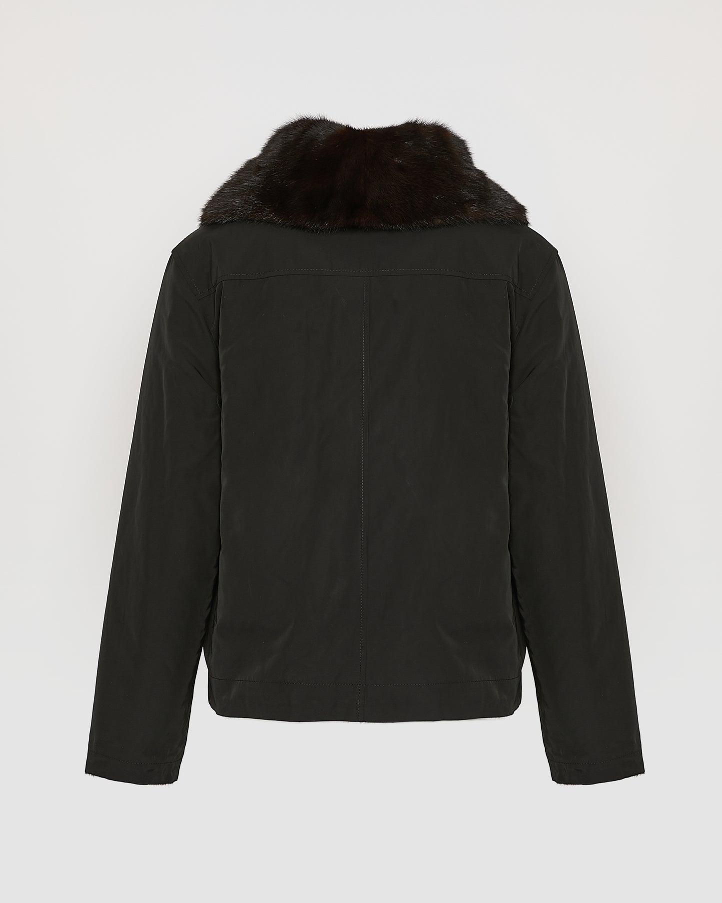 Reversible jacket in technical fabric and mink fur -Yves Salomon